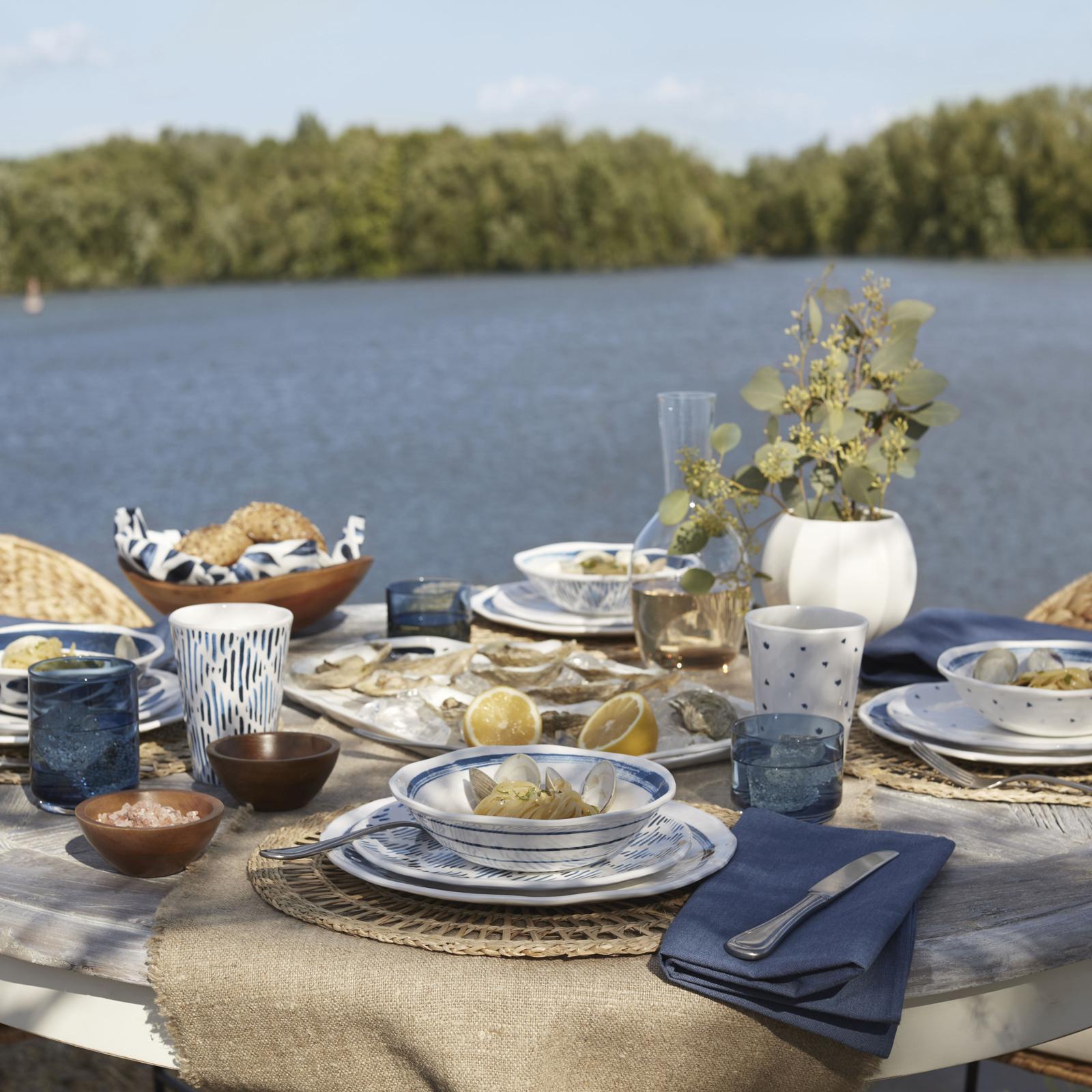 Blue Bay 16-Piece Melamine Dinnerware Set, Service for 4 7 Blue Bay 16-Piece Melamine Dinnerware Set, Service for 4