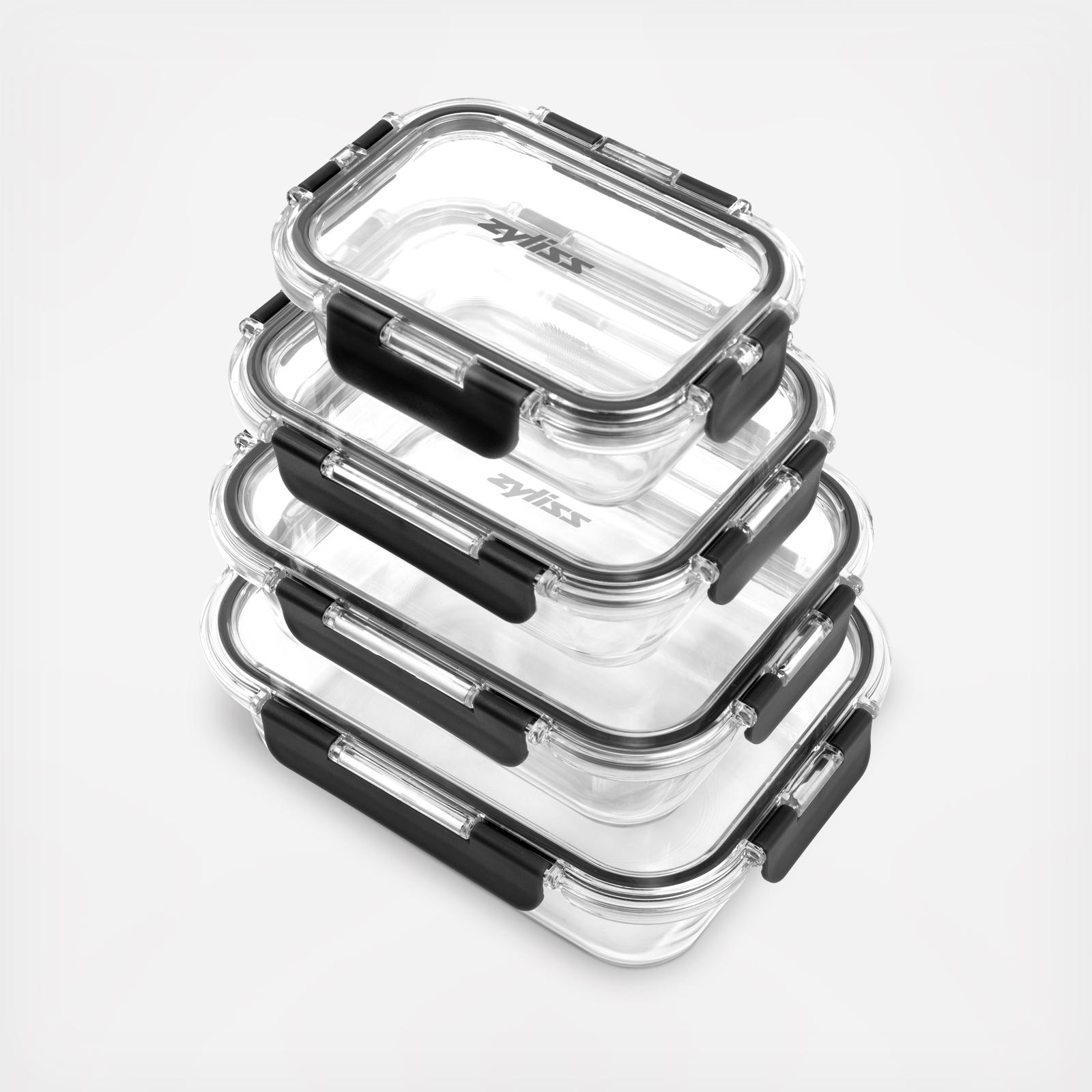 4-Piece Glass Storage Container Set 2 4-Piece Glass Storage Container Set