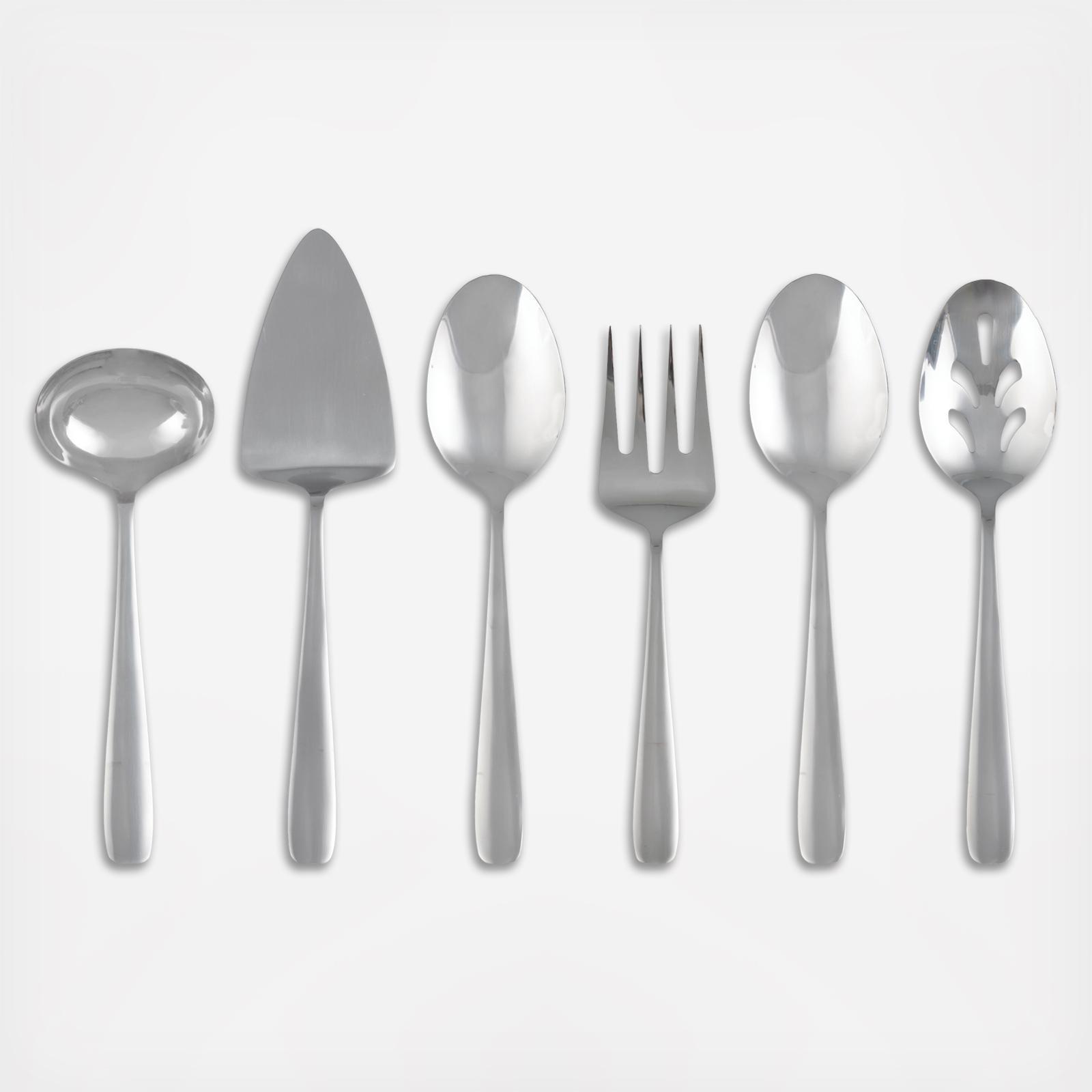 Bourne Mirror Oversized 6-Piece Serving Set, Service for 1