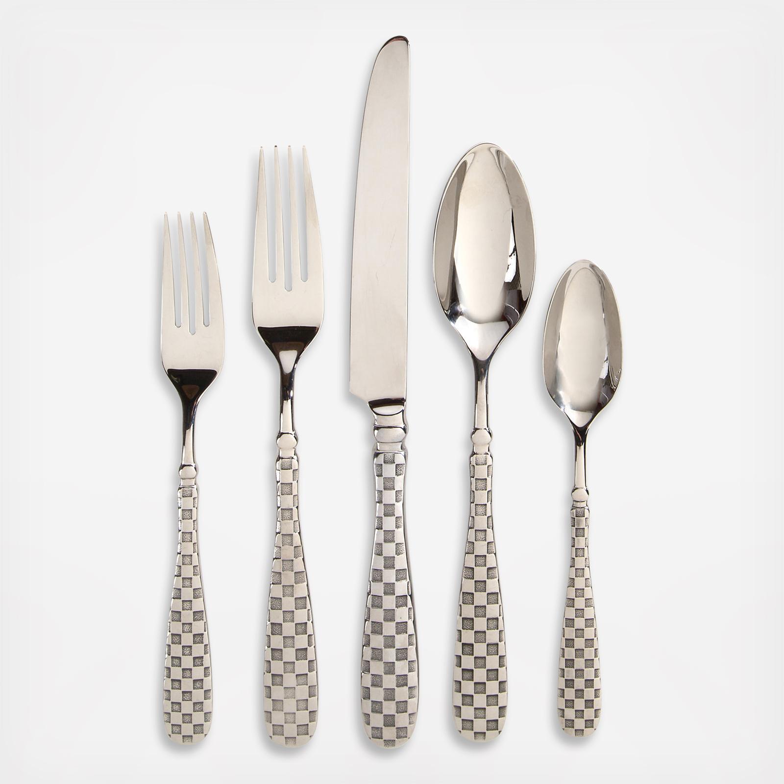 Check 5-Piece Flatware Set, Service For 1 13 Check 5-Piece Flatware Set, Service For 1