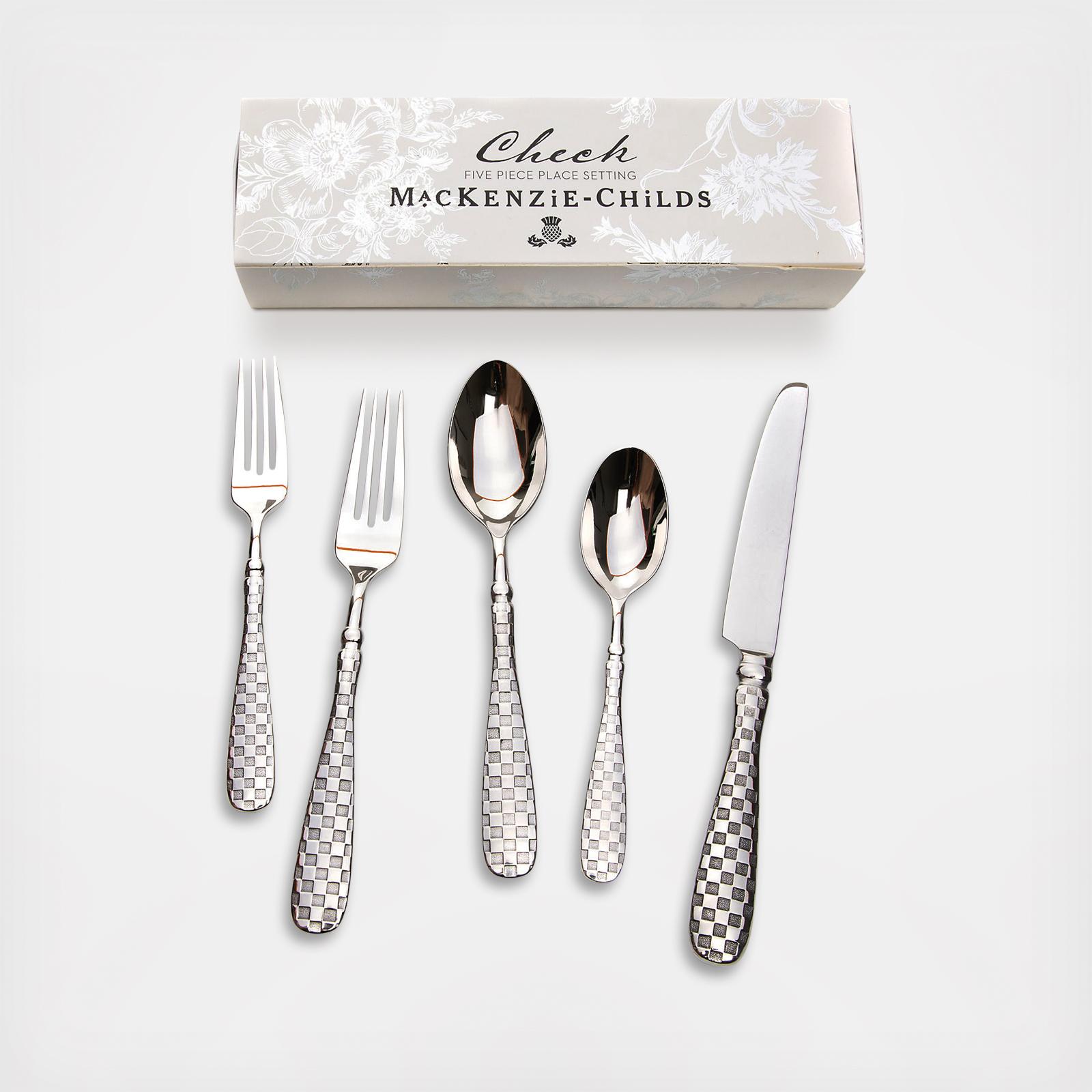 Check 5-Piece Flatware Set, Service For 1