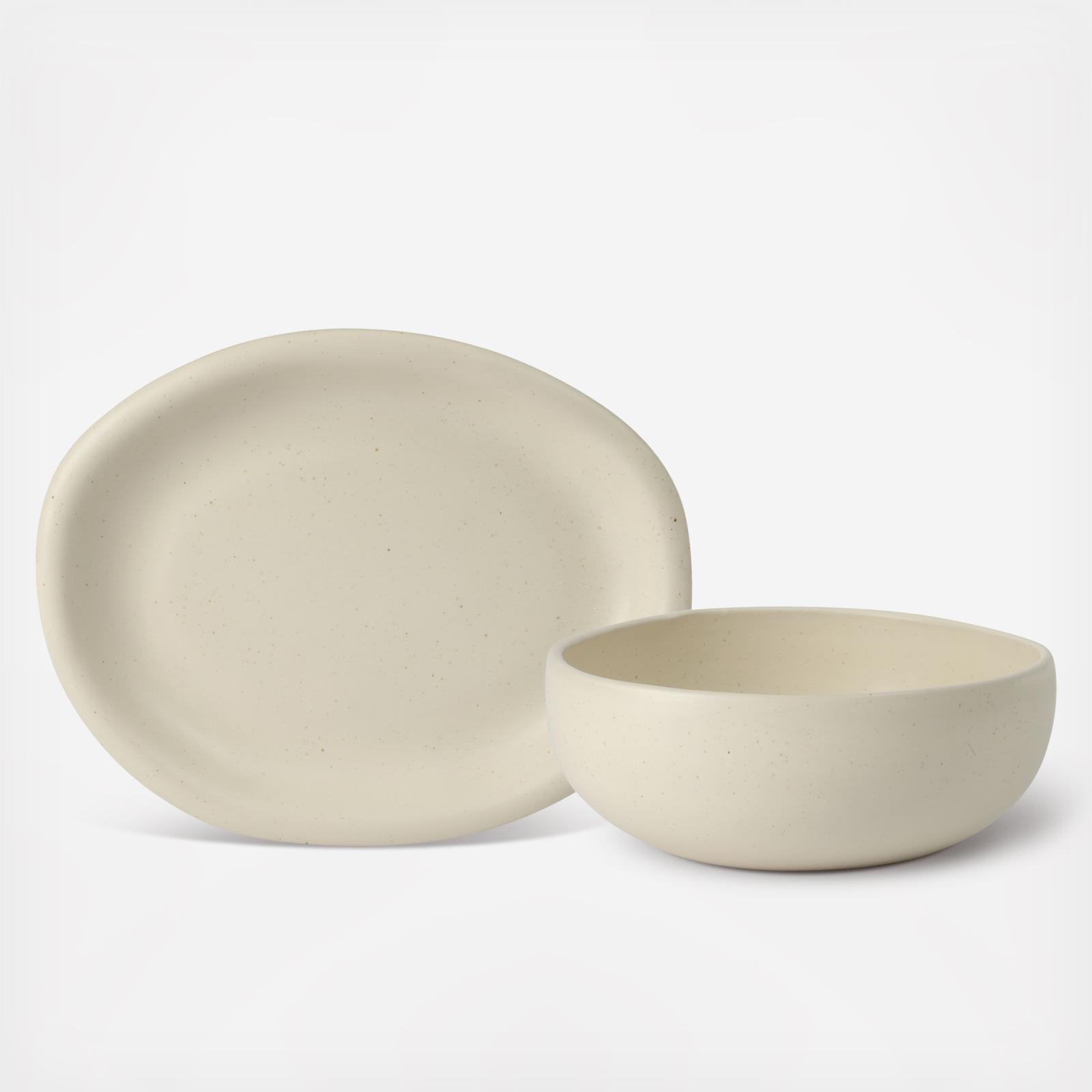 Corcisa Clay 2-Piece Oval Platter and Bowl Serving Set 2 Corcisa Clay 2-Piece Oval Platter and Bowl Serving Set