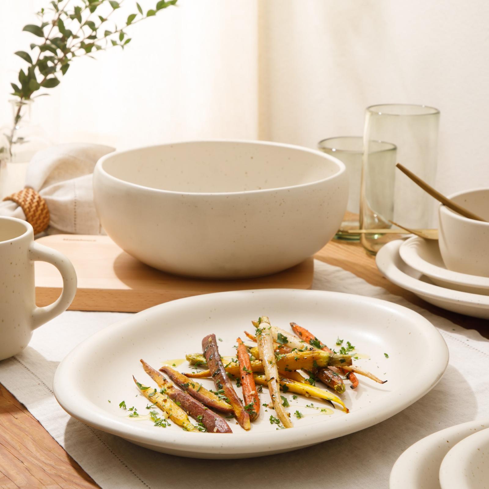 Corcisa Clay 2-Piece Oval Platter and Bowl Serving Set 4 Corcisa Clay 2-Piece Oval Platter and Bowl Serving Set
