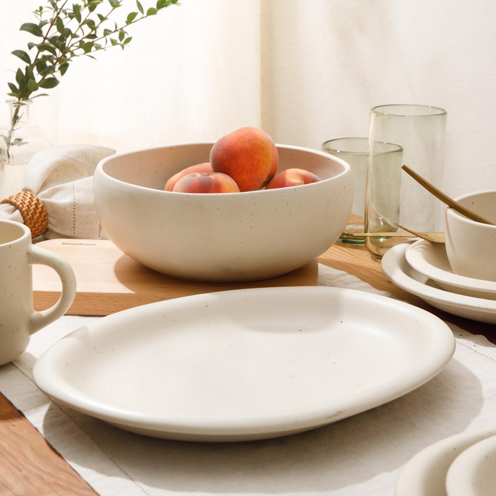Corcisa Clay 2-Piece Oval Platter and Bowl Serving Set 6 Corcisa Clay 2-Piece Oval Platter and Bowl Serving Set