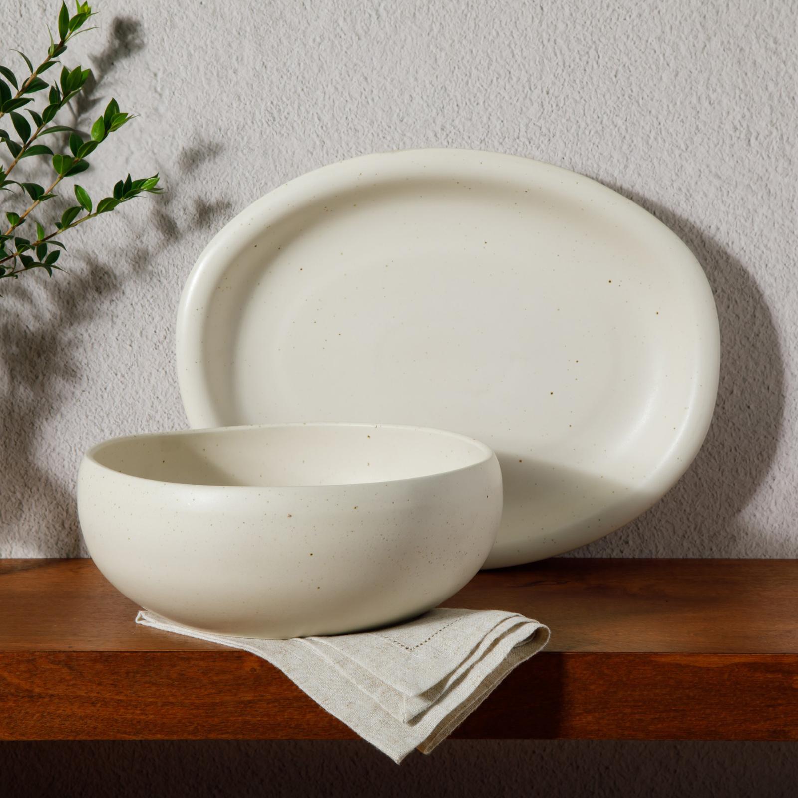 Corcisa Clay 2-Piece Oval Platter and Bowl Serving Set 8 Corcisa Clay 2-Piece Oval Platter and Bowl Serving Set