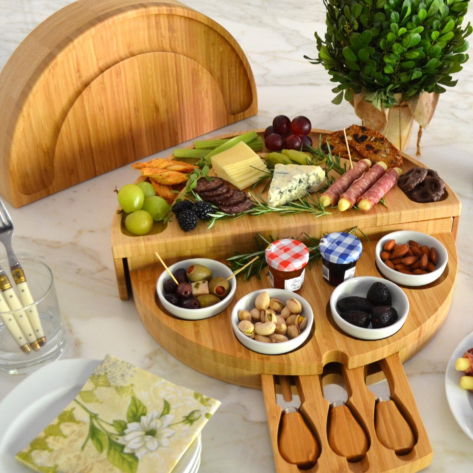 Dual Level 8-Piece Charcuterie Board & Tool Set 17 Dual Level 8-Piece Charcuterie Board & Tool Set