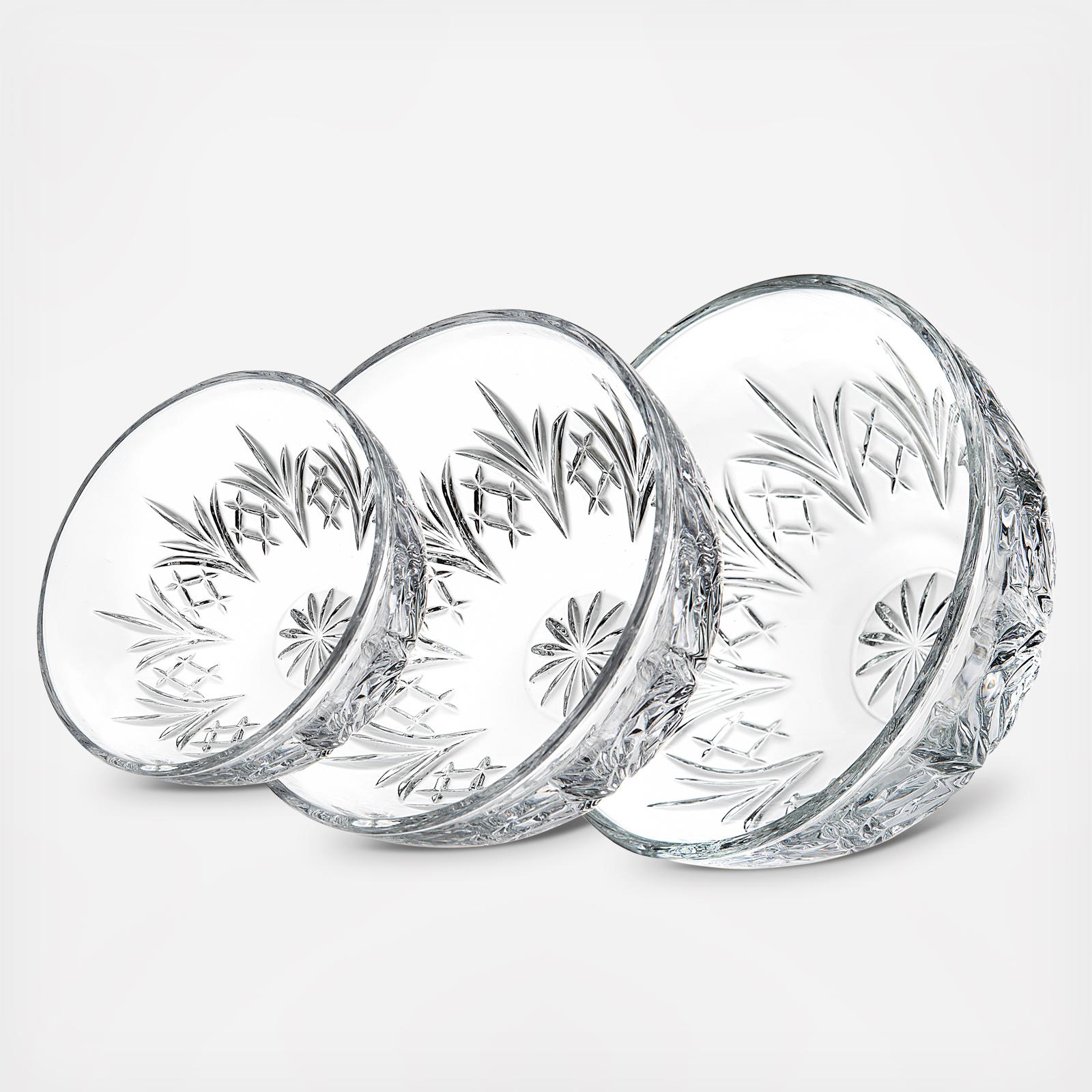 Dublin 3-Piece Glass Bowl Set 8 Dublin 3-Piece Glass Bowl Set