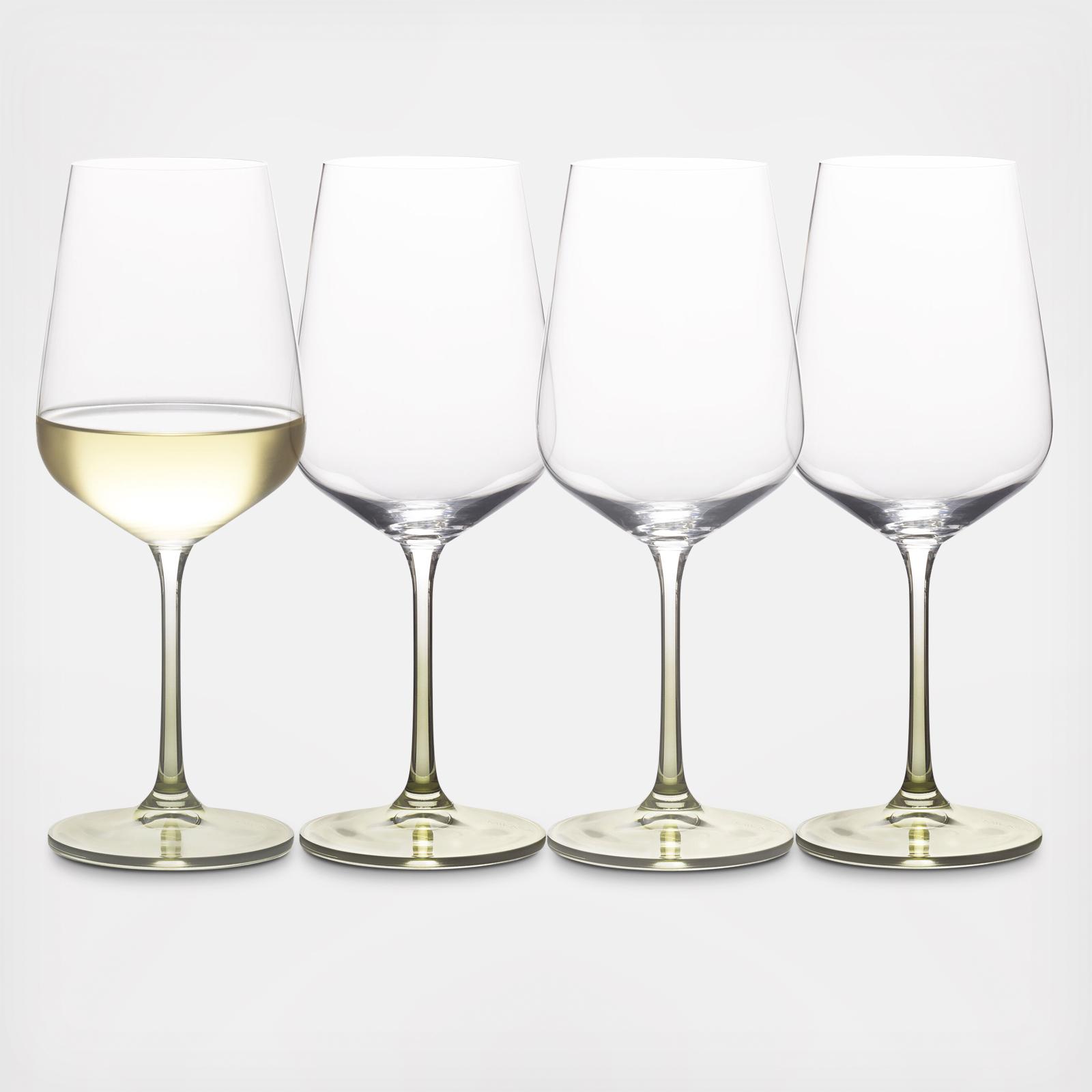 Gianna Ombre White Wine Stemware Glass, Set of 4 2 Gianna Ombre White Wine Stemware Glass, Set of 4