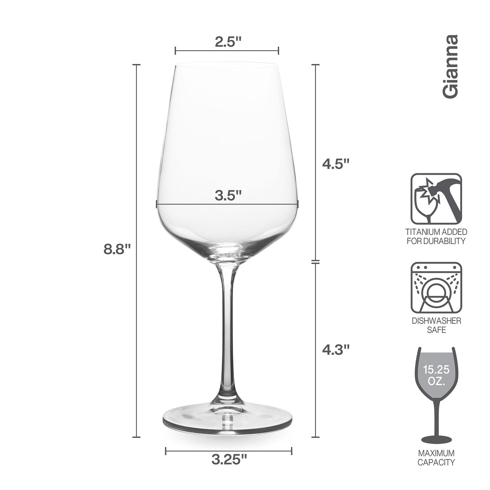 Gianna Ombre White Wine Stemware Glass, Set of 4 5 Gianna Ombre White Wine Stemware Glass, Set of 4
