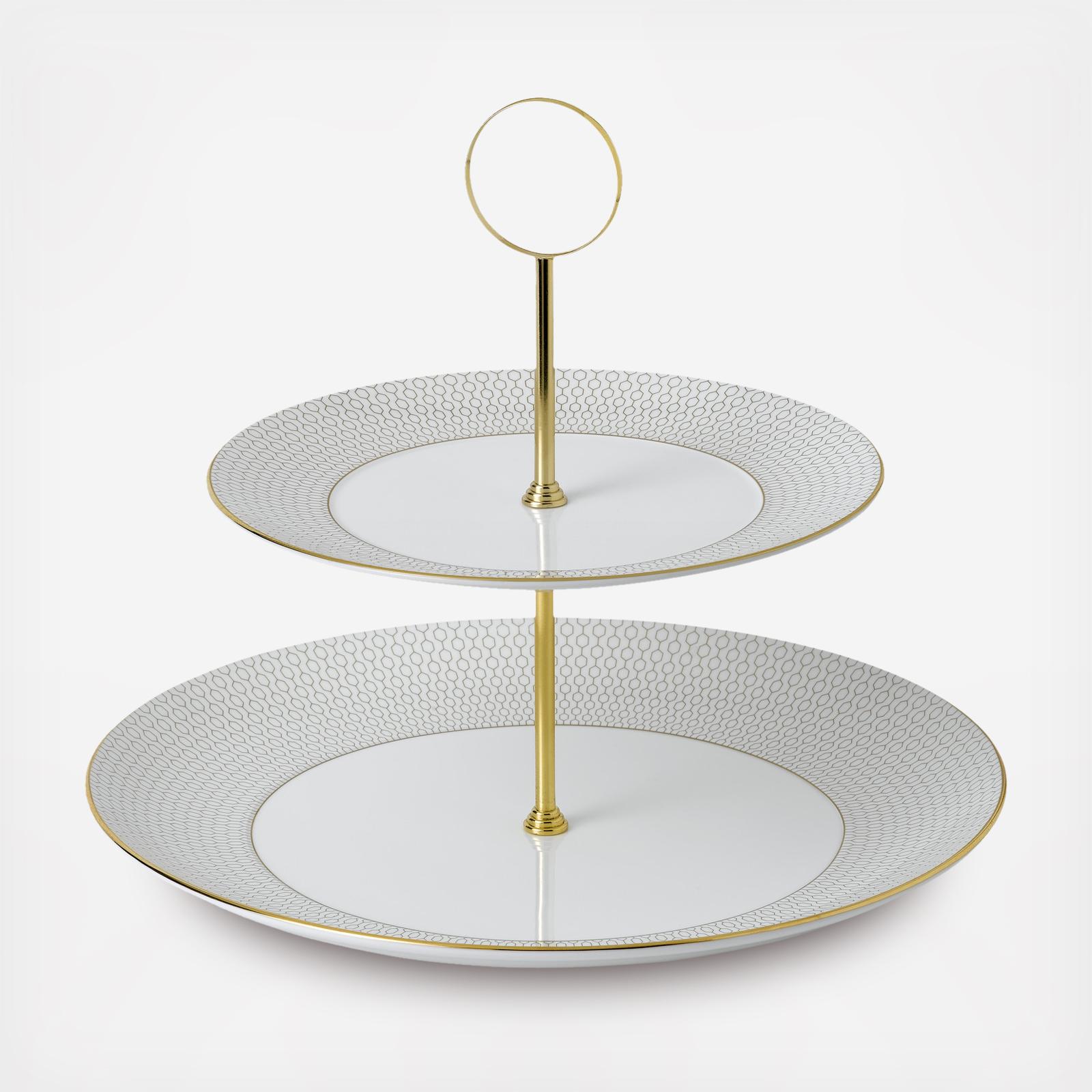 Gio Metallic 2-Tiered Display 1 Gio Metallic 2-Tiered Display