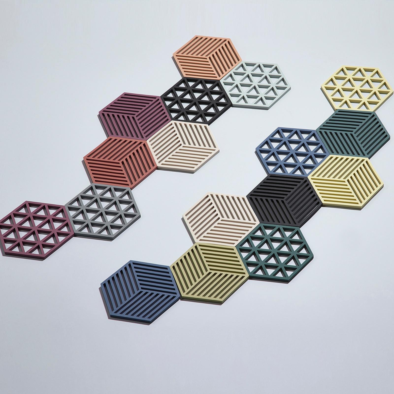 Hexagon & Triangle 3-Piece Trivet Set 6 Hexagon & Triangle 3-Piece Trivet Set
