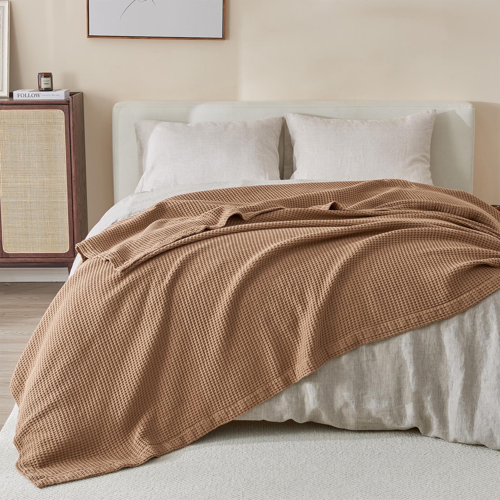 Mikala Cotton Waffle Weave Blanket