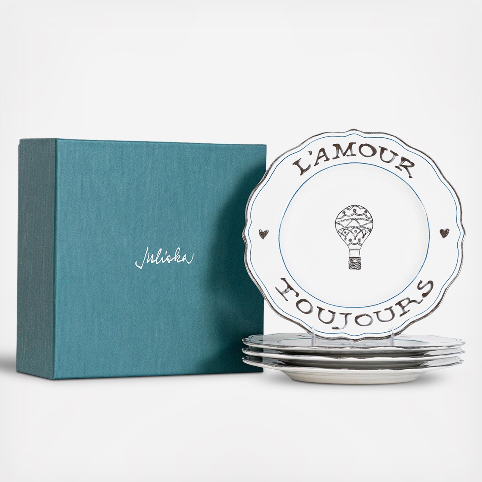 L'Amour Toujours Salad Plate Assorted, Set of 4 4 L'Amour Toujours Salad Plate Assorted, Set of 4