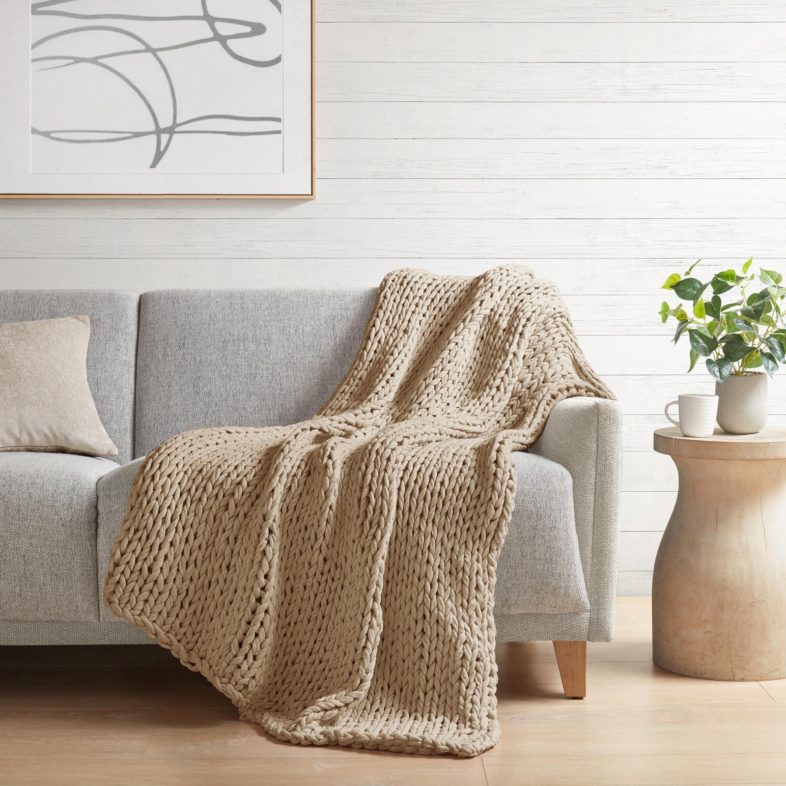 Chunky Double Knit Handmade Throw 3 Chunky Double Knit Handmade Throw