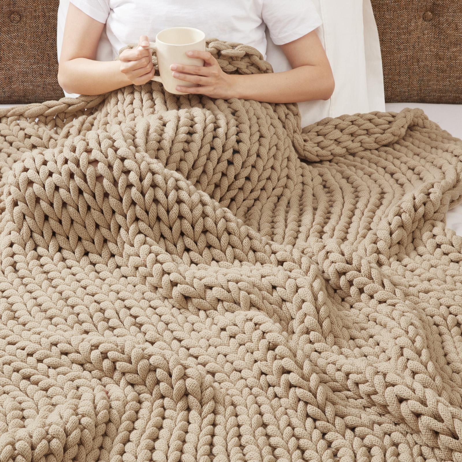 Chunky Double Knit Handmade Throw 4 Chunky Double Knit Handmade Throw