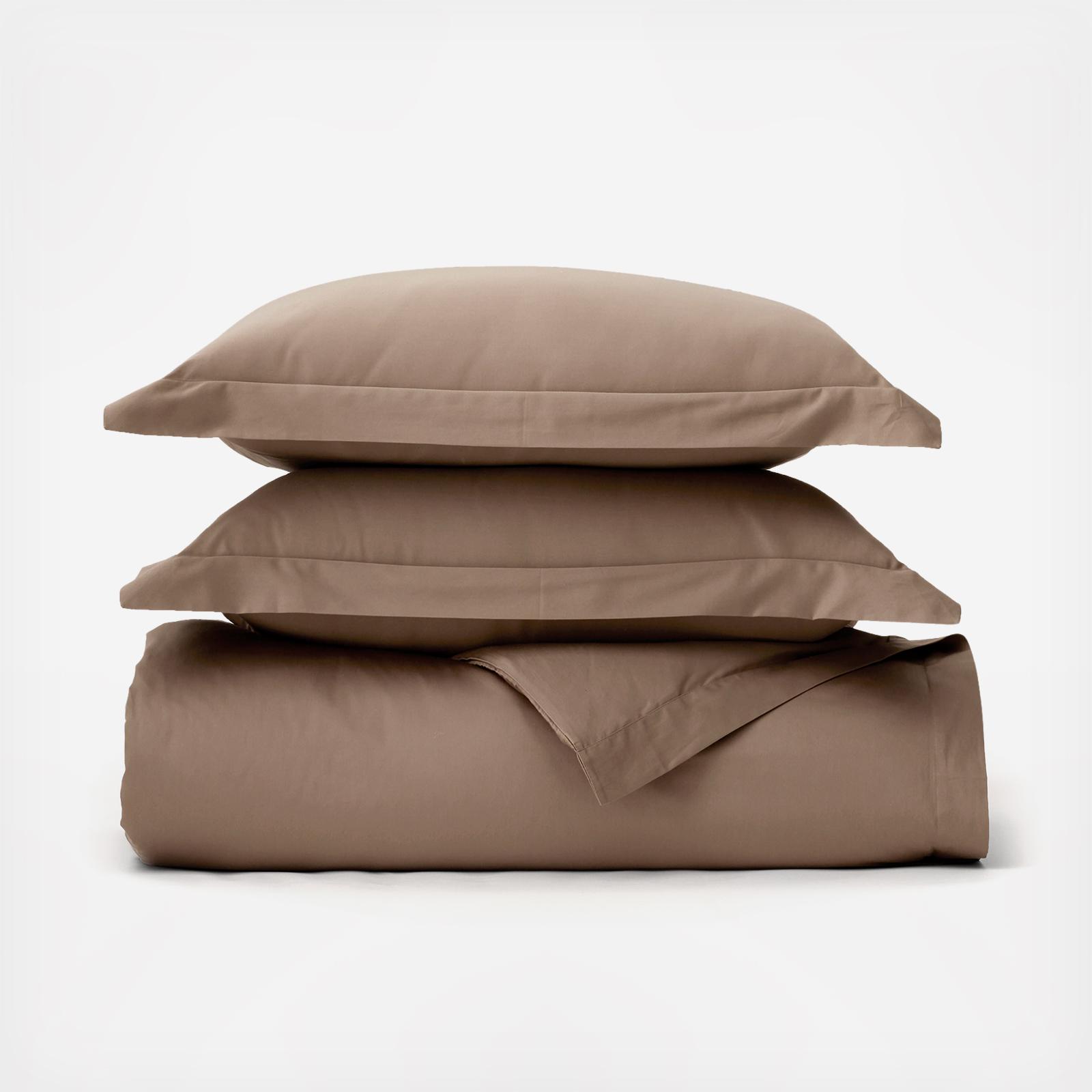 Signature Hemmed Organic 3-Piece Duvet Set
