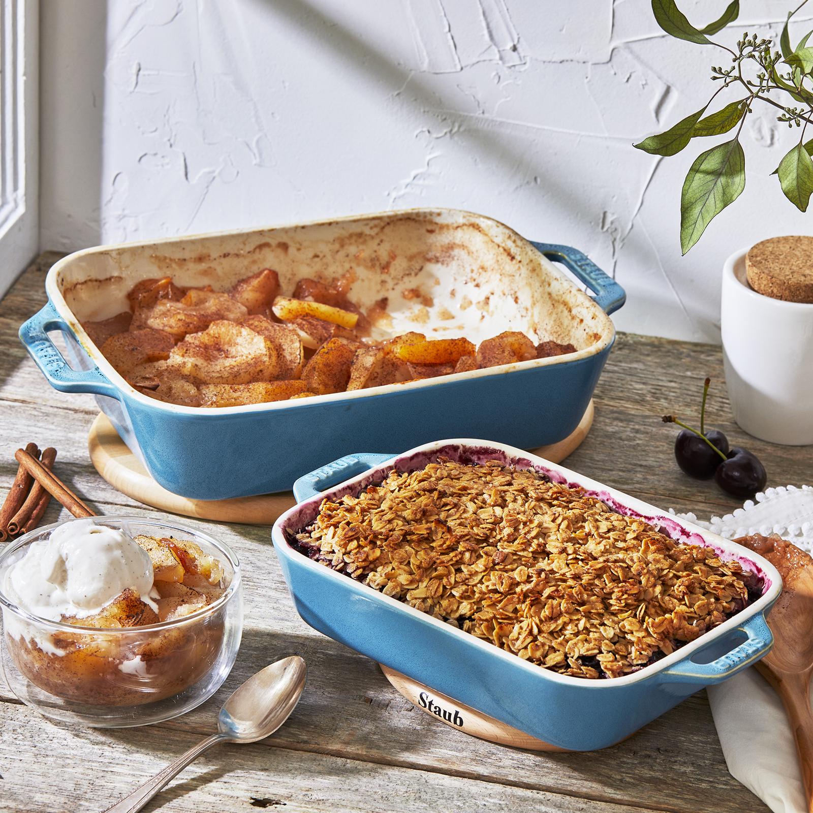 Rustic 2-Piece Rectangular Baking Dish Set 15 Rustic 2-Piece Rectangular Baking Dish Set