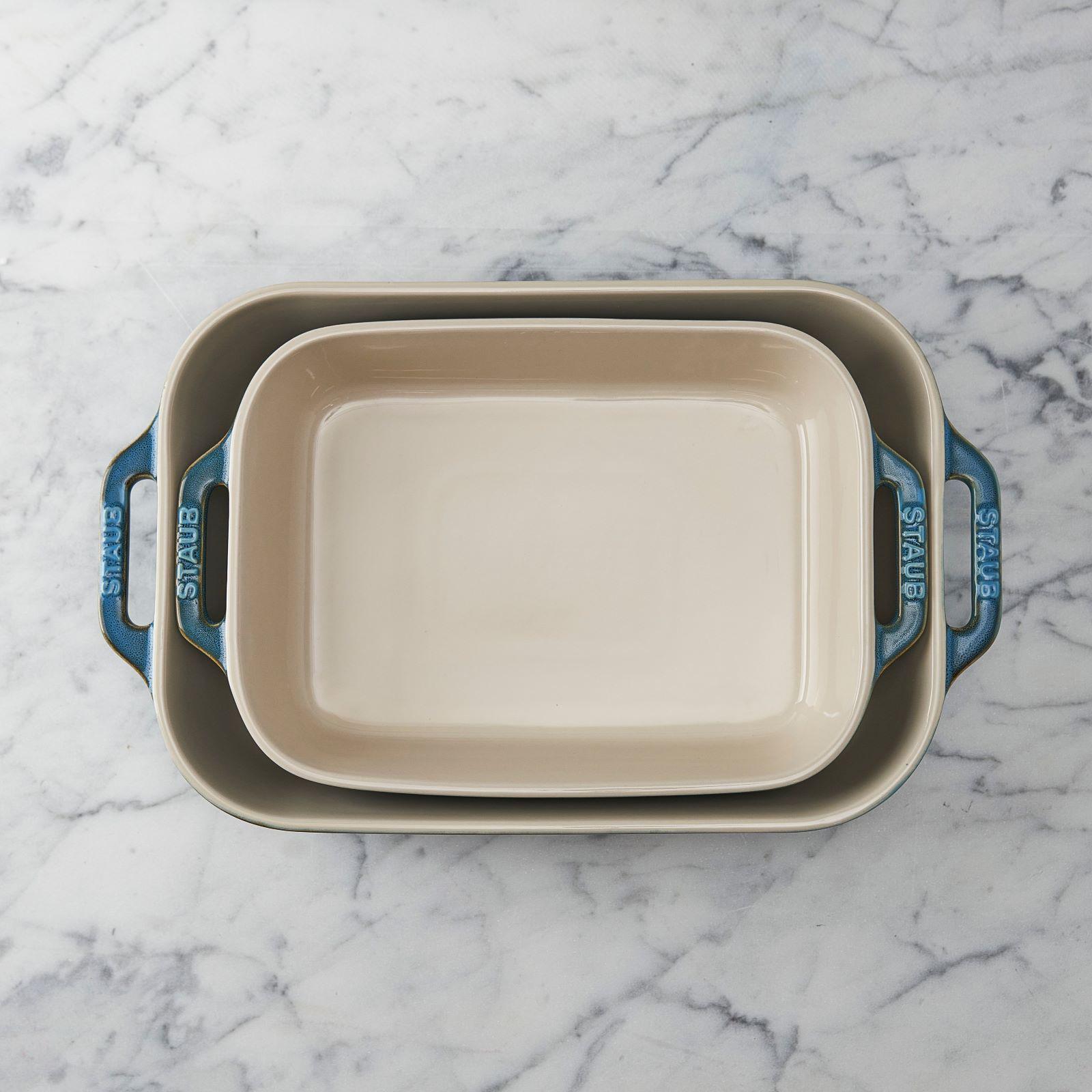Rustic 2-Piece Rectangular Baking Dish Set 4 Rustic 2-Piece Rectangular Baking Dish Set