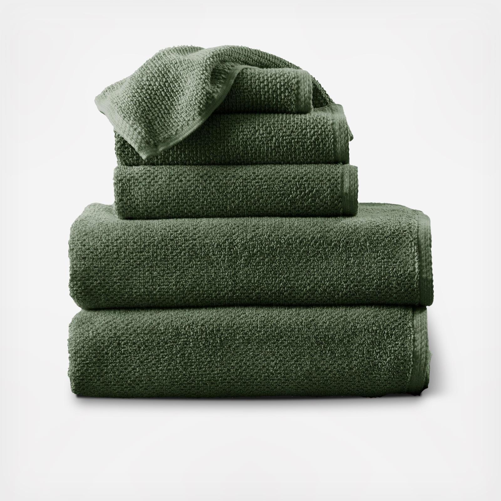Acacia 6-Piece Cotton Textured Bath Towel Set