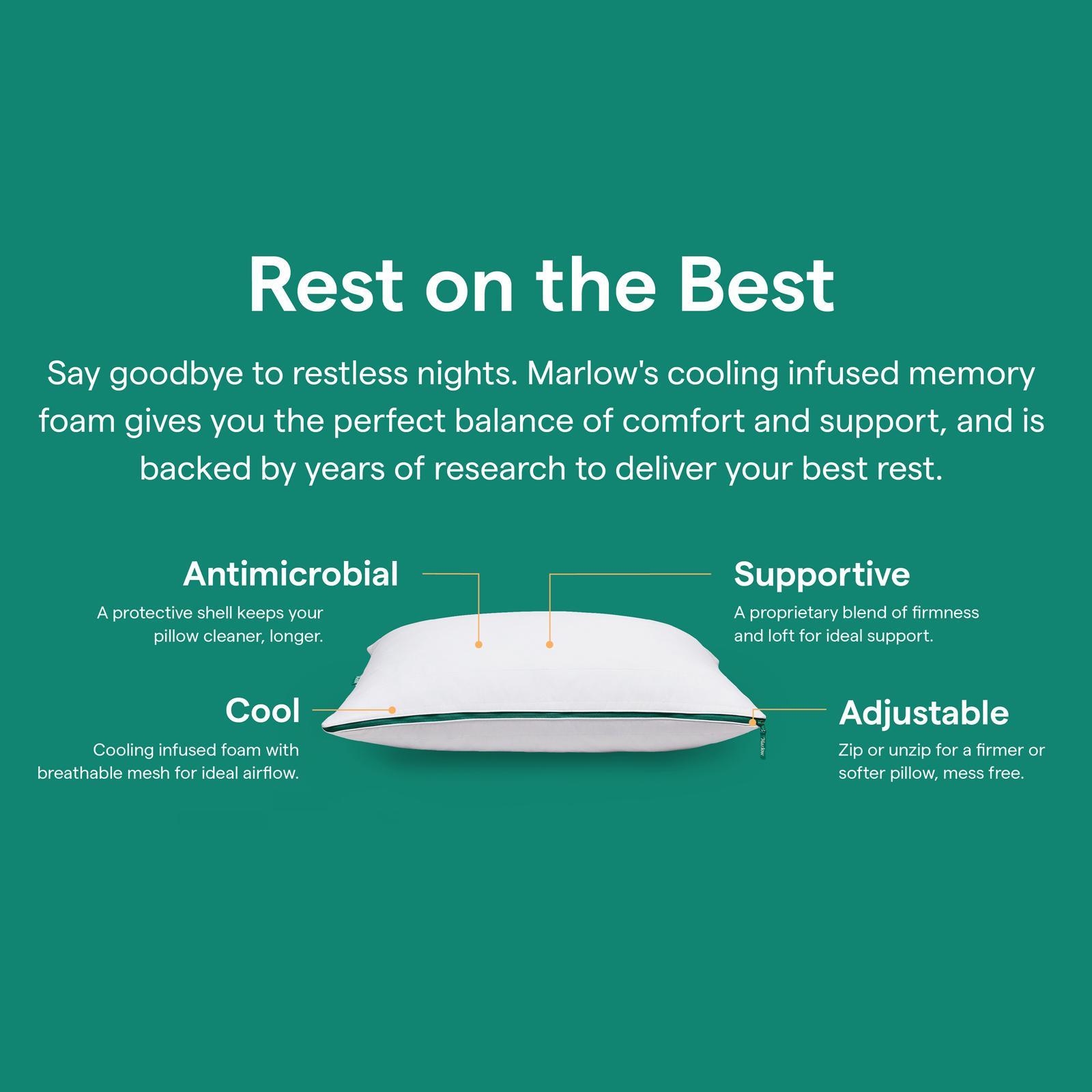Marlow Cooling Infused Memory Foam Pillow, Set of 2 8 Marlow Cooling Infused Memory Foam Pillow, Set of 2