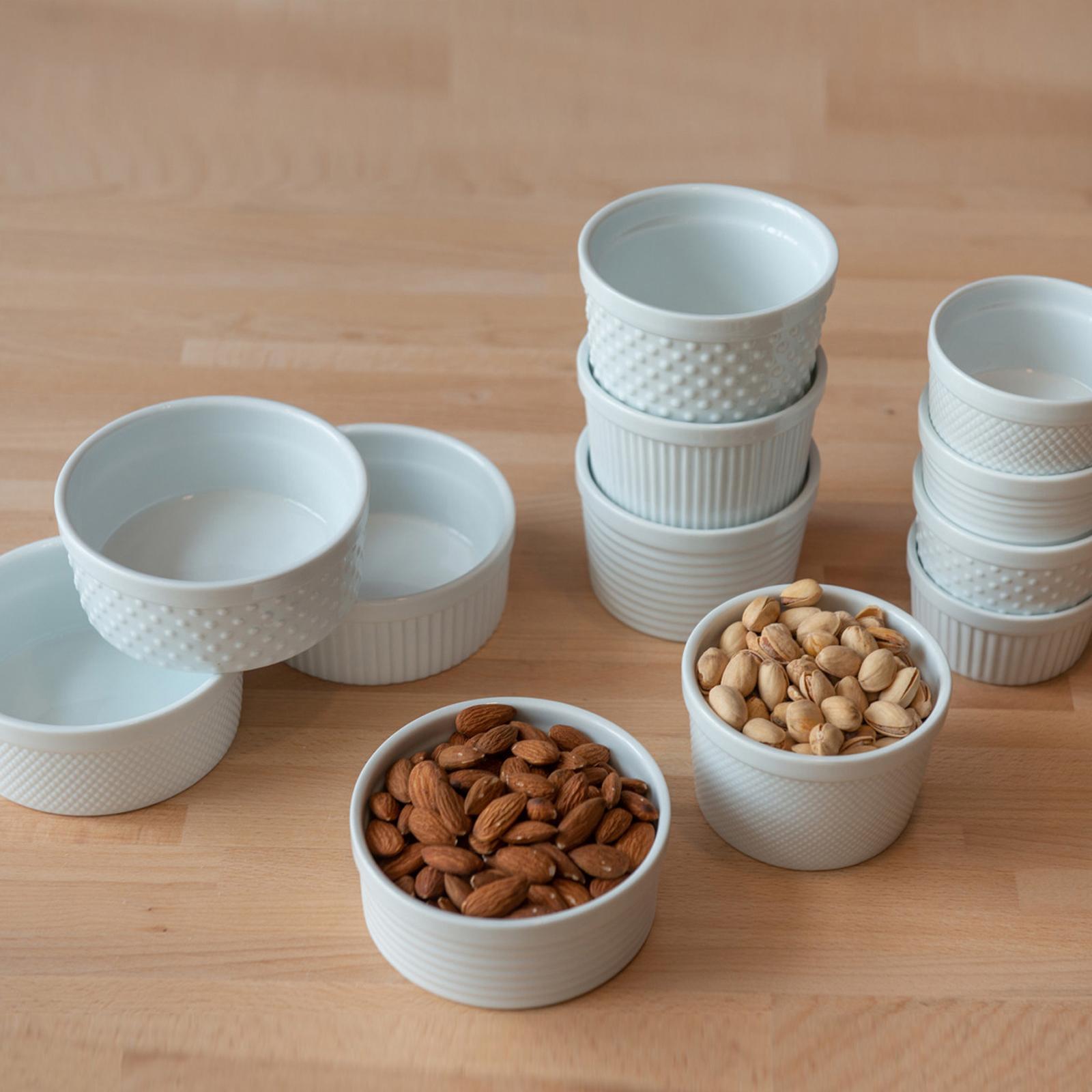 Textured 4-Piece Ramekin Set