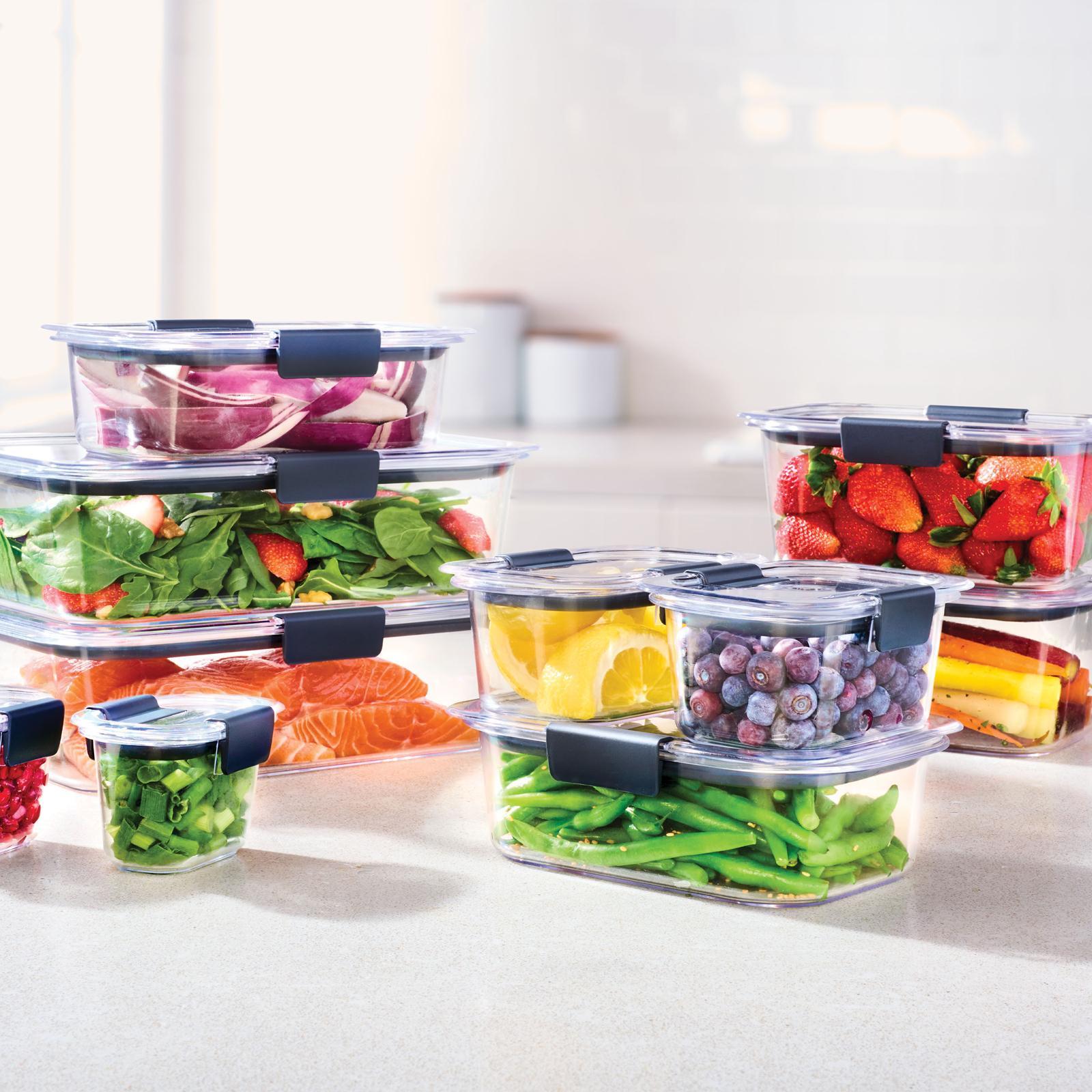 Brilliance 18-Piece Leak-Proof Food Storage Container with Lid Set 12 Brilliance 18-Piece Leak-Proof Food Storage Container with Lid Set