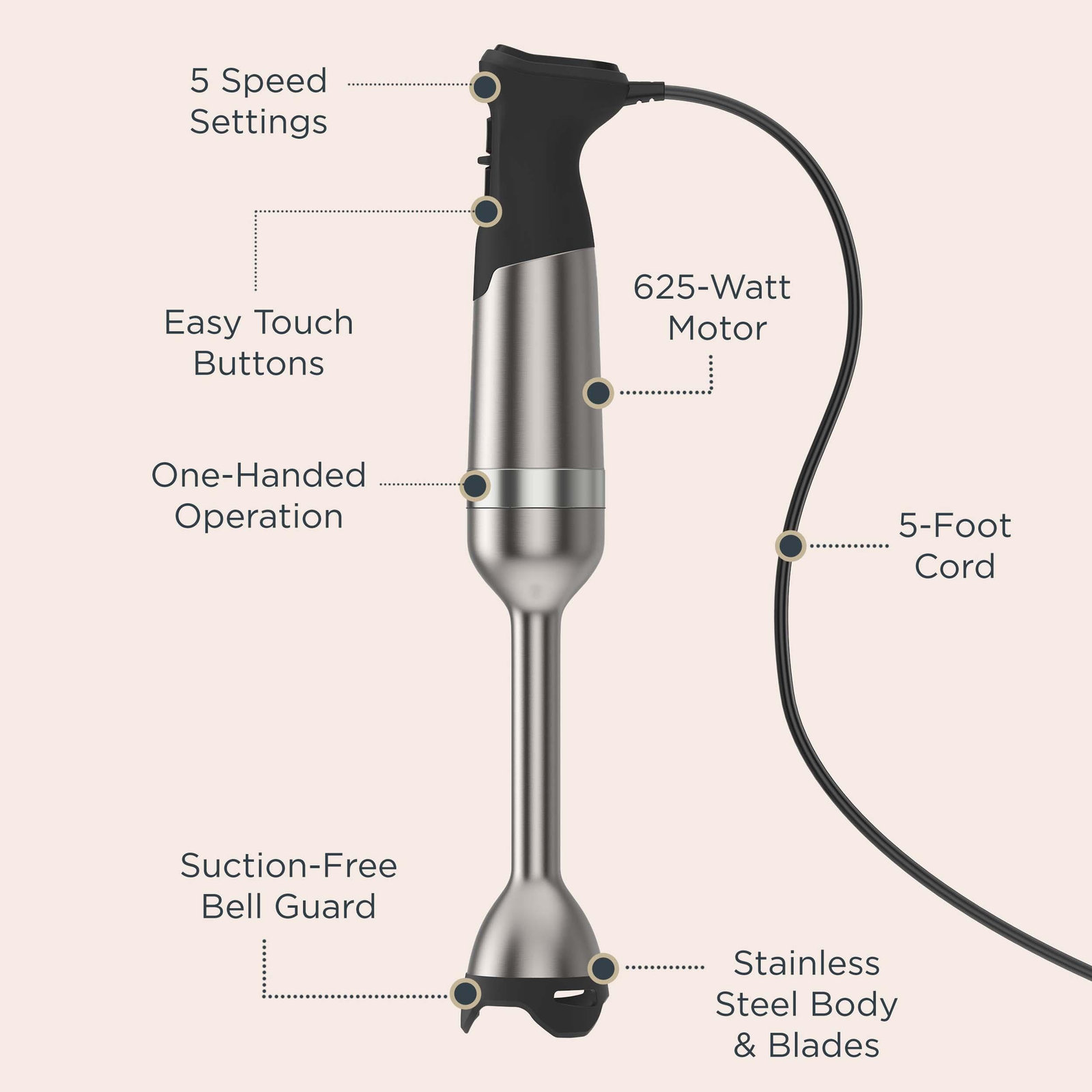 5-Speed Immersion Blender 3 5-Speed Immersion Blender