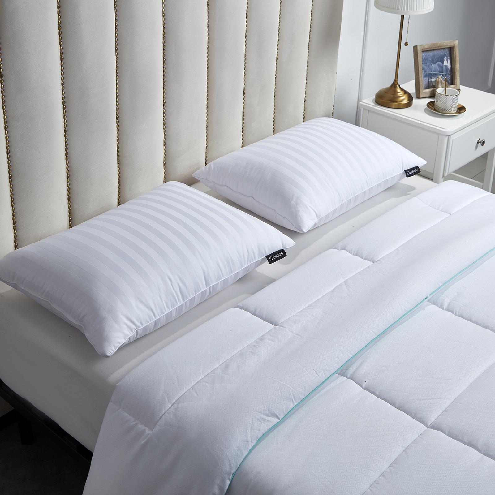 Softy-around Medium Firm Goose Feather and Down Pillow, Set of 2