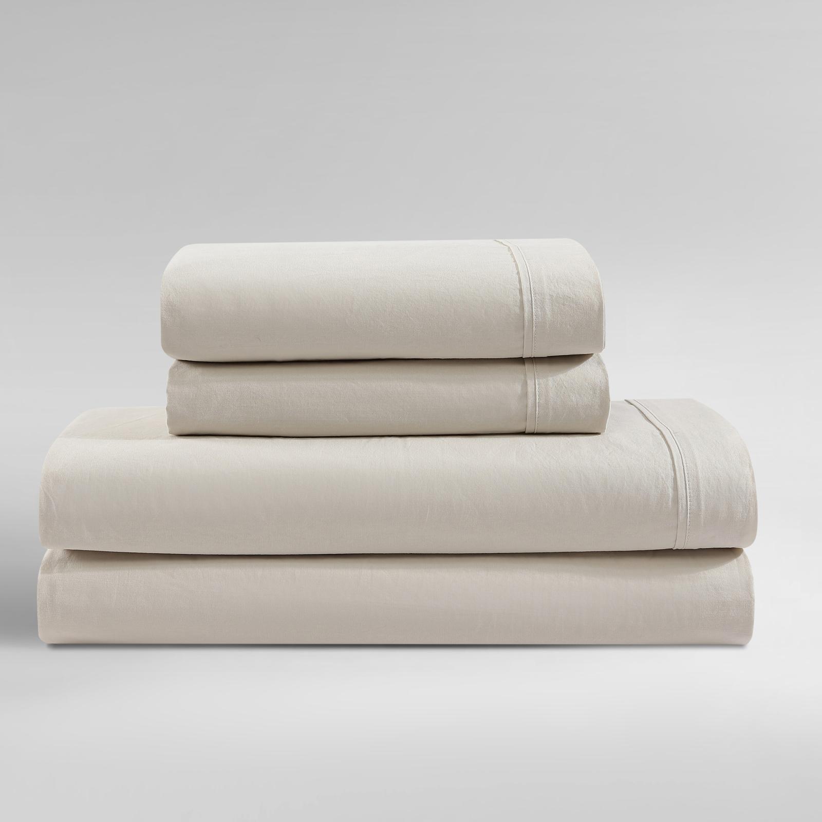Washed Percale 4-Piece Sheet Set