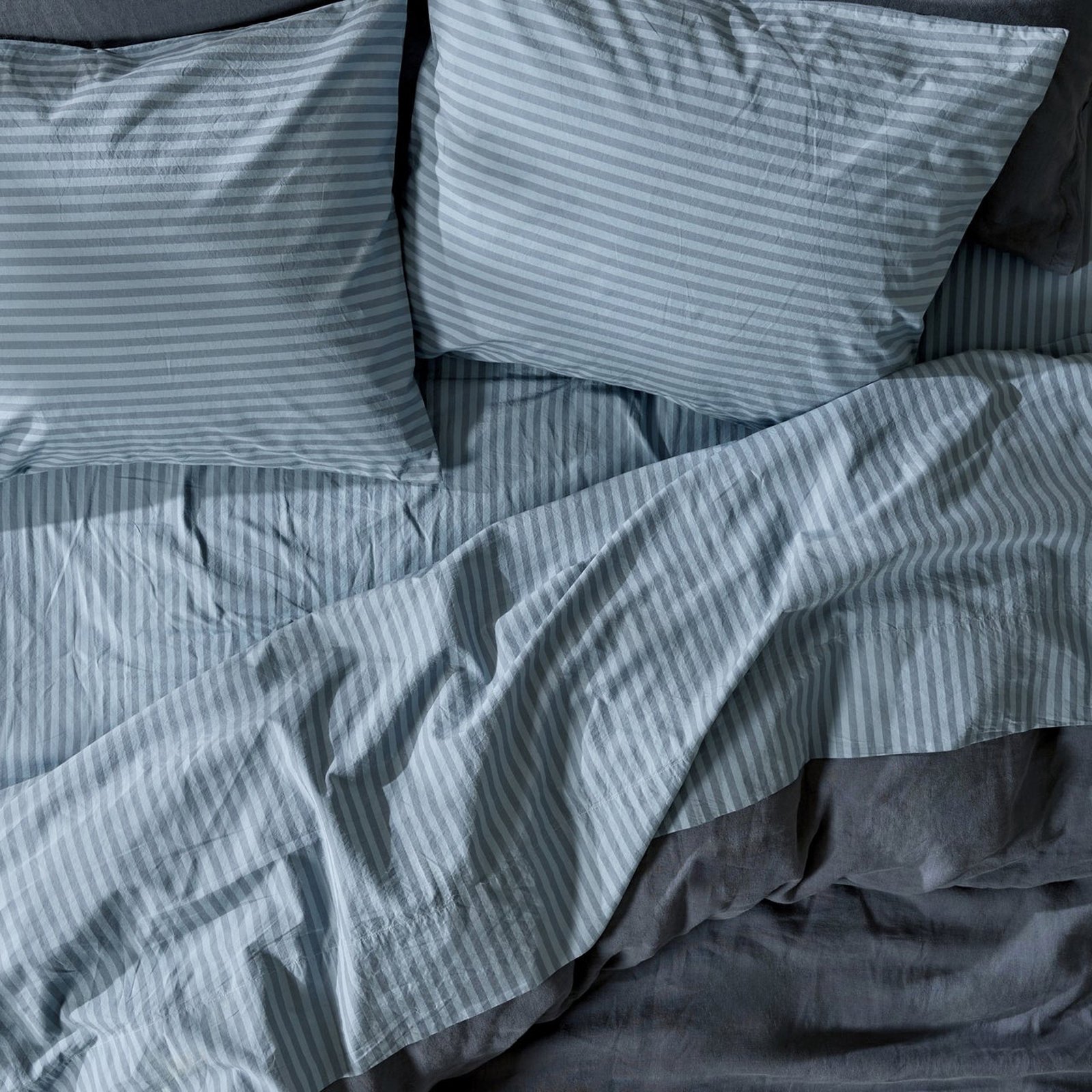 Percale Long-Staple Egyptian Cotton Stripe Fitted Sheet 3 Percale Long-Staple Egyptian Cotton Stripe Fitted Sheet