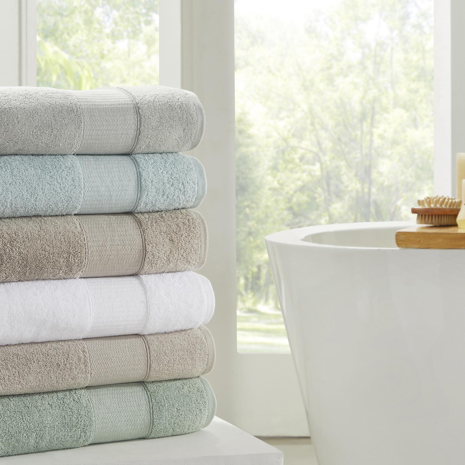 Cobblestone 6-Piece Yarn Dyed Jacquard Towel Set 3 Cobblestone 6-Piece Yarn Dyed Jacquard Towel Set