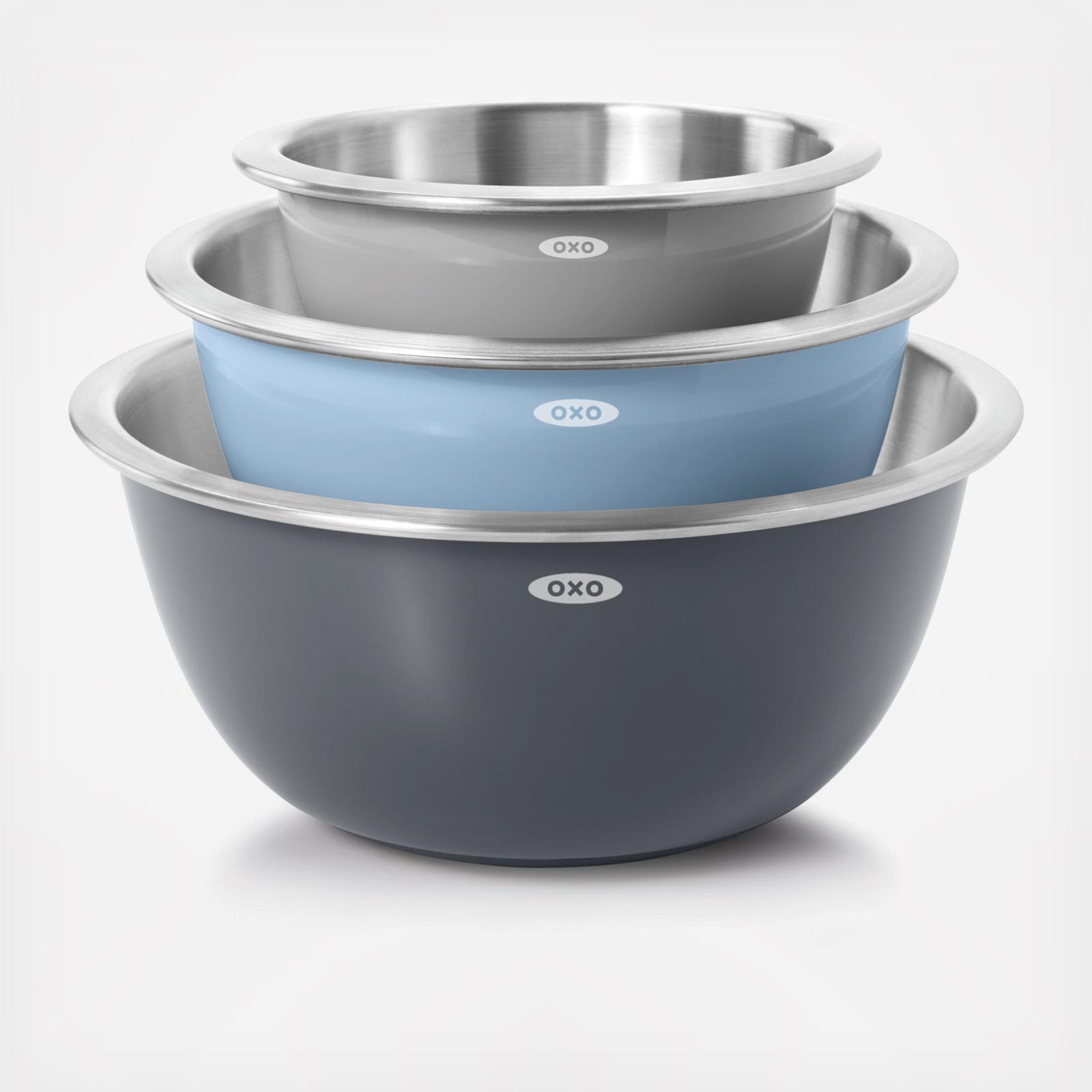 Good Grips 3-Piece Stainless Steel Mixing Bowl Set 16 Good Grips 3-Piece Stainless Steel Mixing Bowl Set