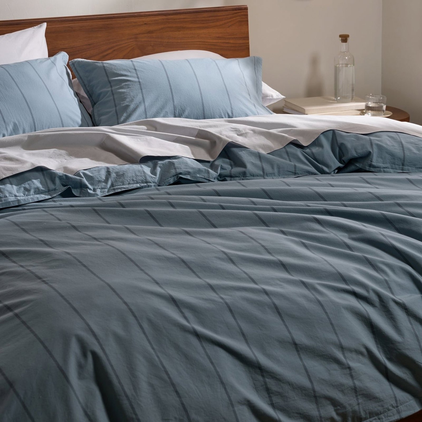 Percale Long-Staple Egyptian Cotton Stripe Duvet Cover 3 Percale Long-Staple Egyptian Cotton Stripe Duvet Cover