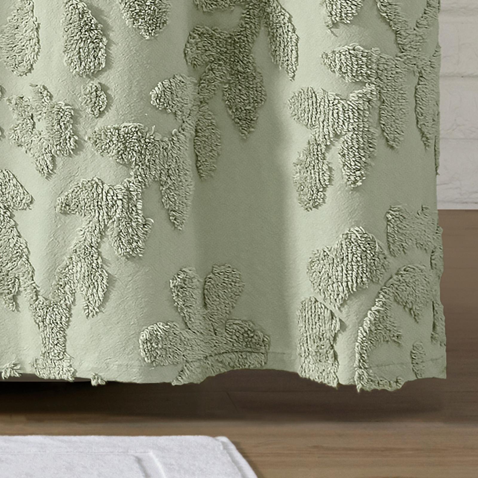Chenille Laurel Shower Curtain 4 Chenille Laurel Shower Curtain