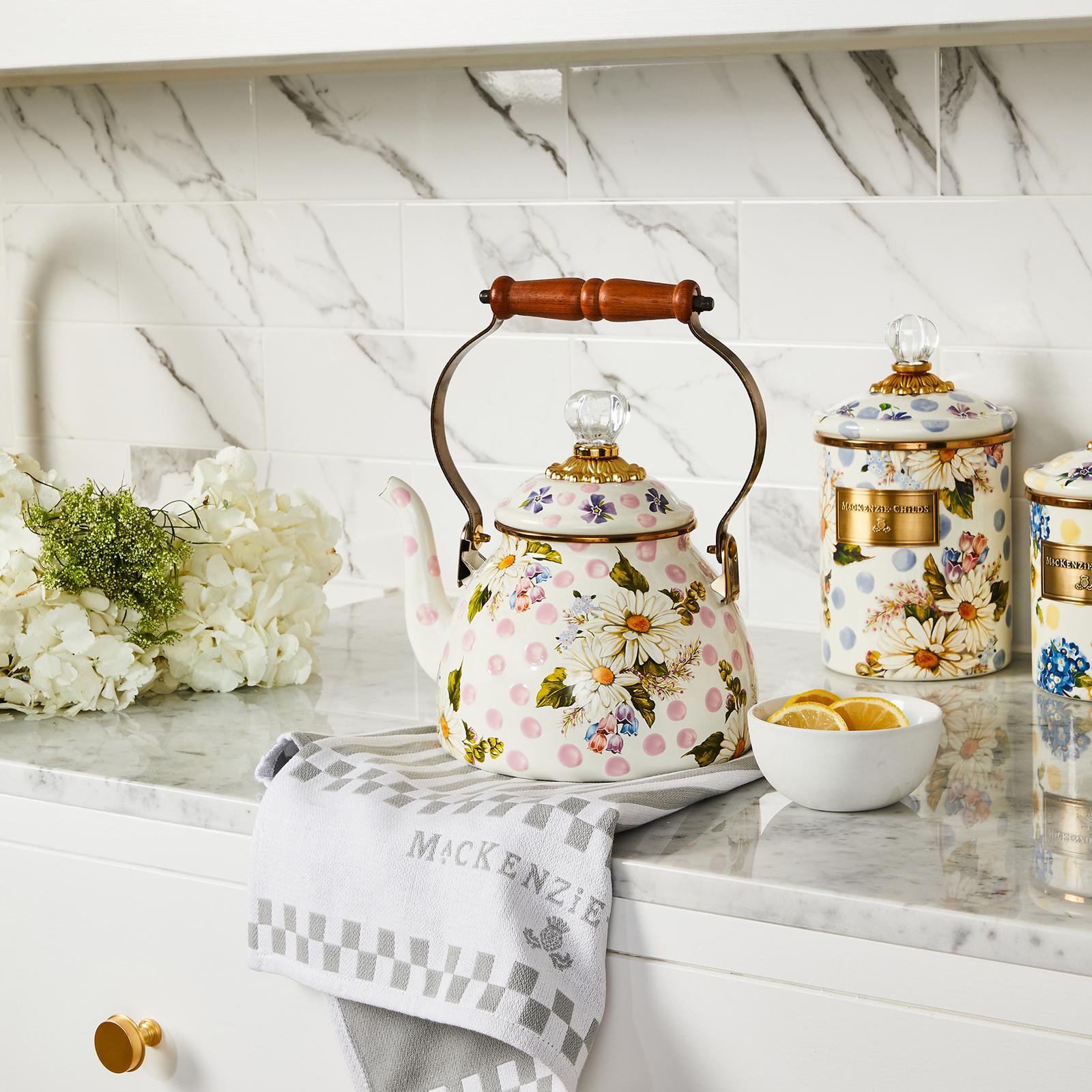 Wildflowers Enamel Tea Kettle 9 Wildflowers Enamel Tea Kettle