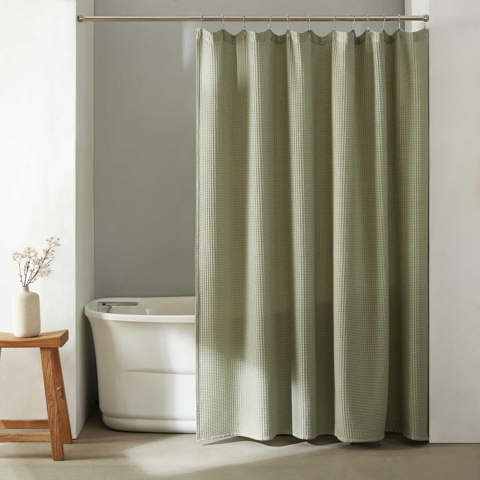 Waffle Shower Curtain 7 Waffle Shower Curtain