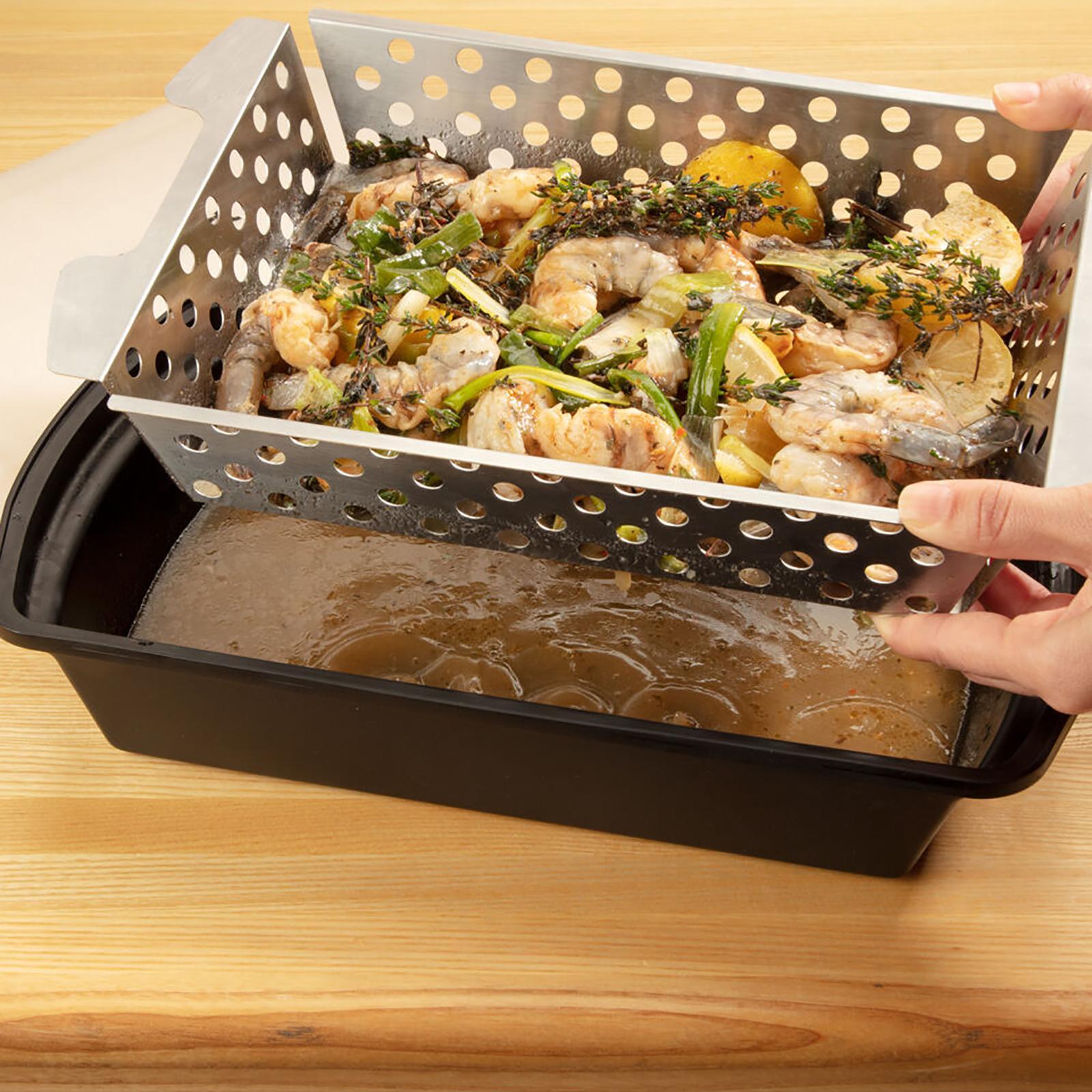 Marinade and Grilling Basket Set 5 Marinade and Grilling Basket Set
