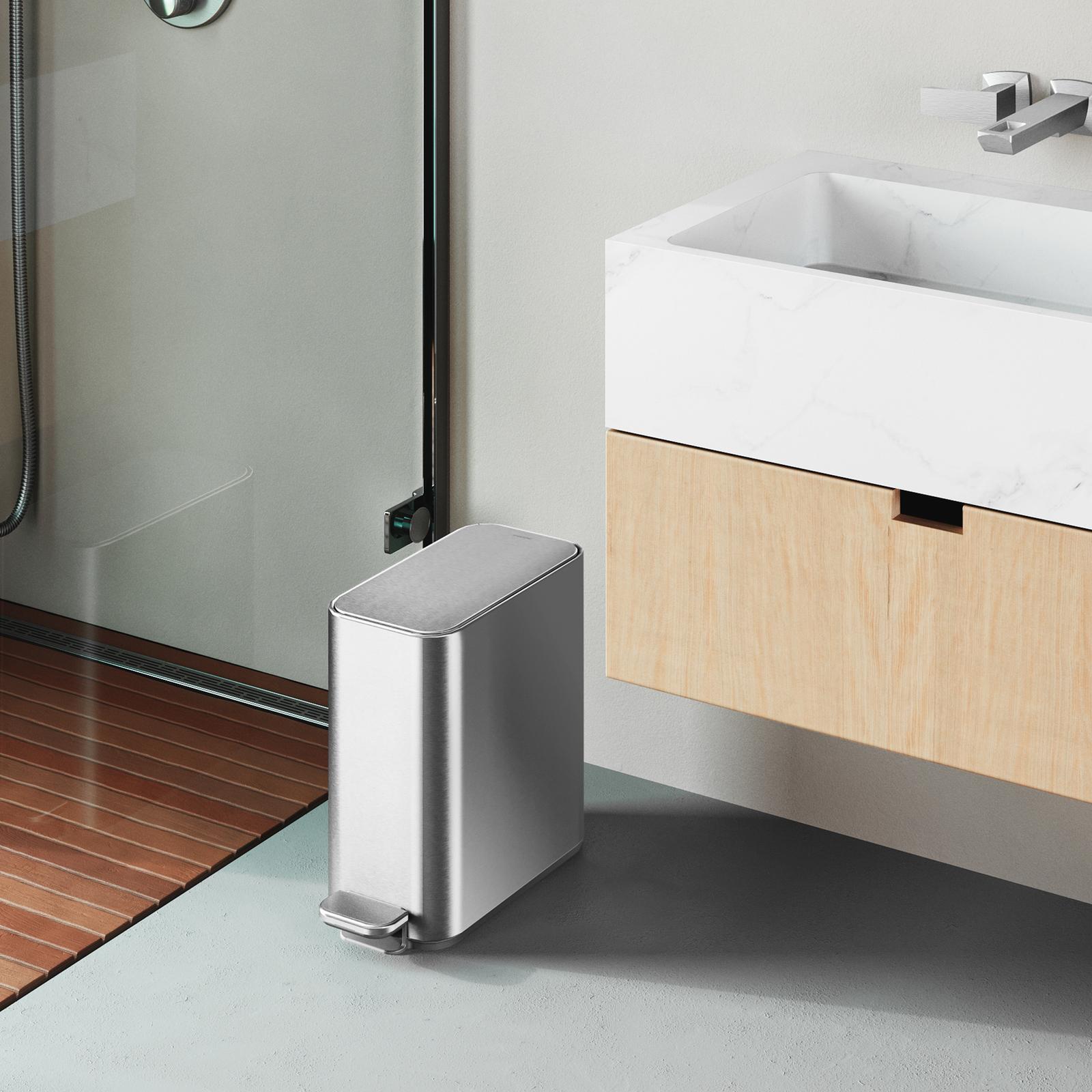 Small Bathroom Trash Can with Lid & Waste Basket 14 Small Bathroom Trash Can with Lid & Waste Basket