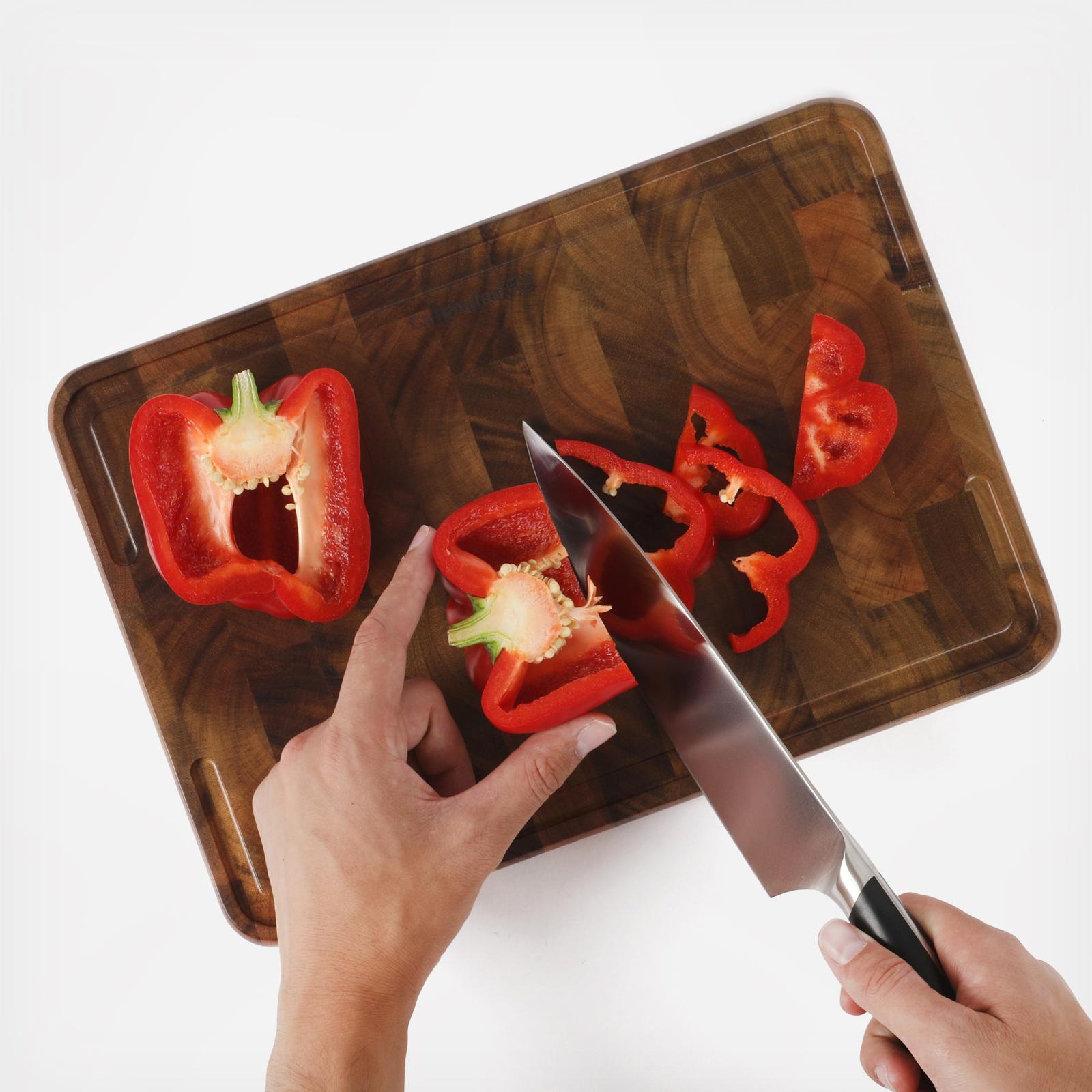 Edge Guard End Grain Acacia Wood Cutting Board 16 Edge Guard End Grain Acacia Wood Cutting Board