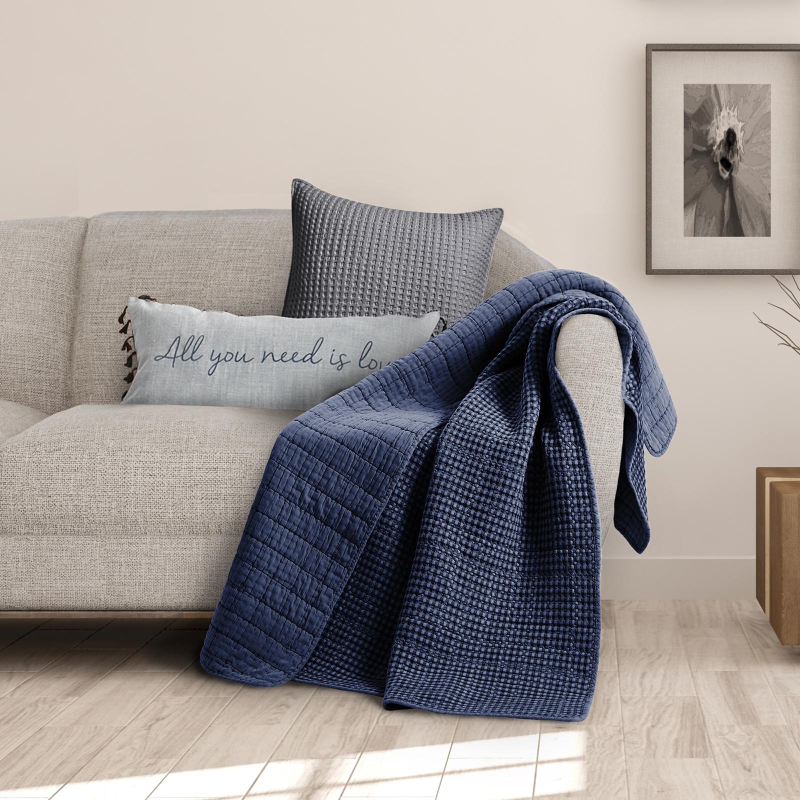 Mills Waffle Quilted Throw 2 Mills Waffle Quilted Throw