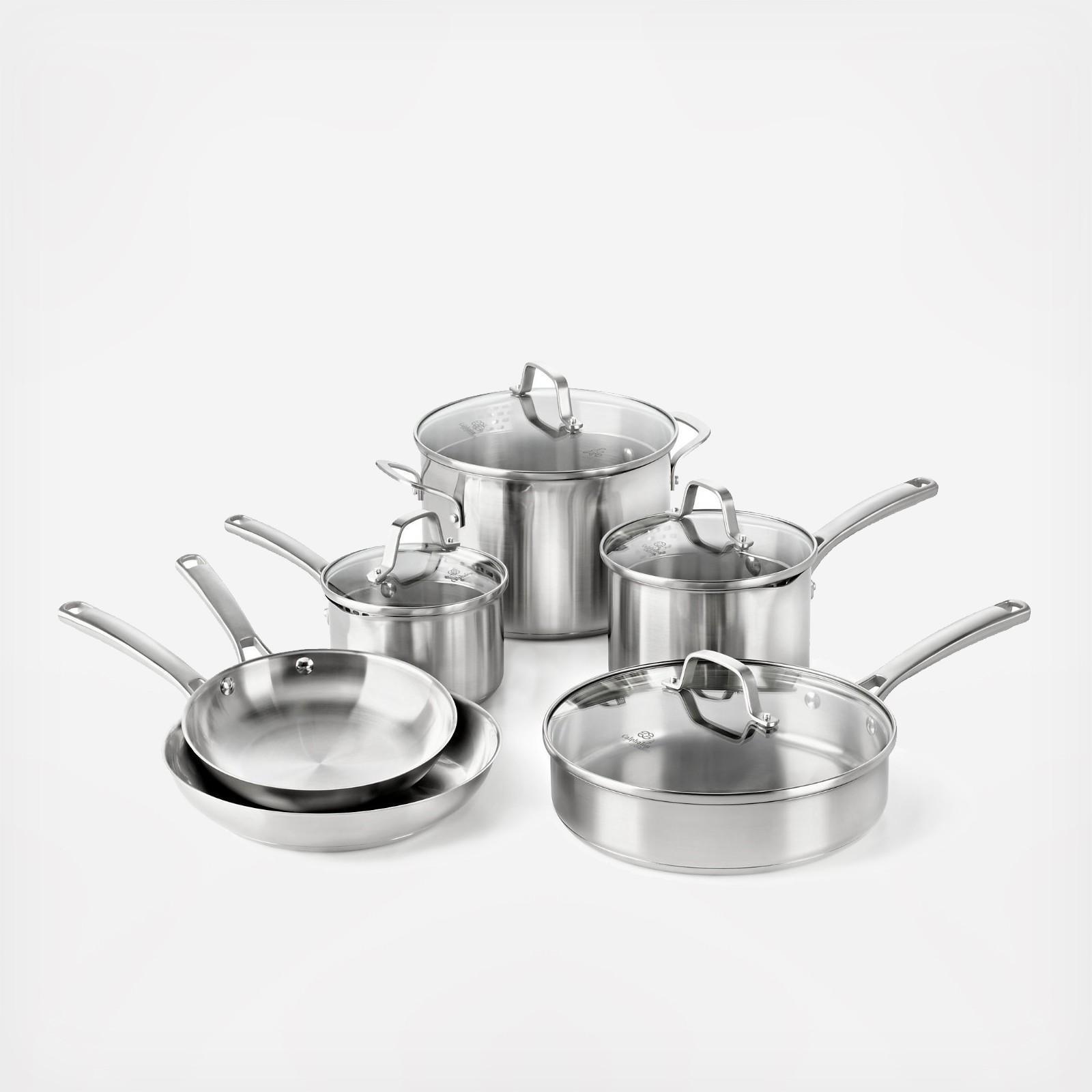 Classic Stainless Steel Cookware Set, 10 Piece 2 Classic Stainless Steel Cookware Set, 10 Piece