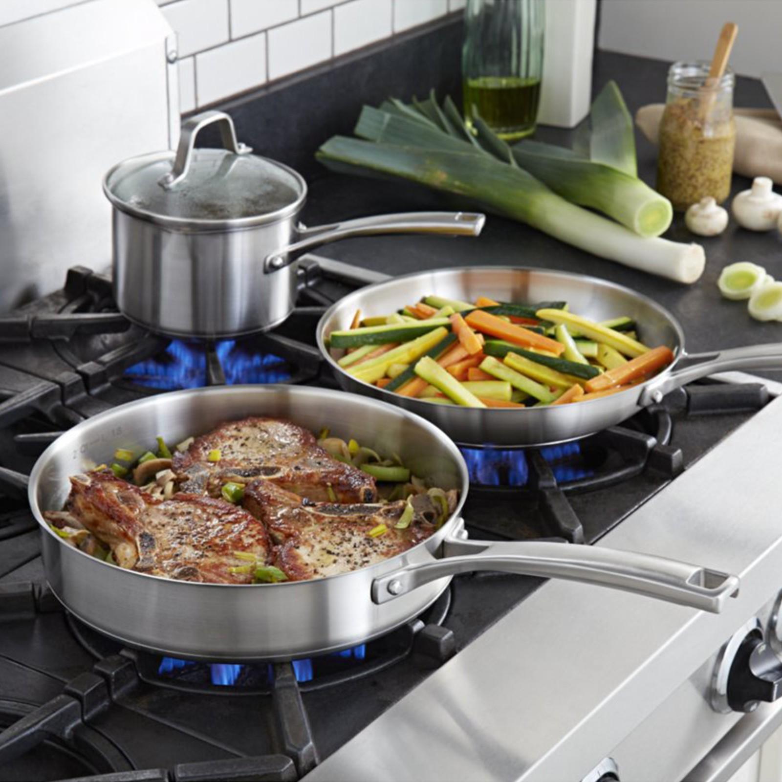 Classic Stainless Steel Cookware Set, 10 Piece 3 Classic Stainless Steel Cookware Set, 10 Piece