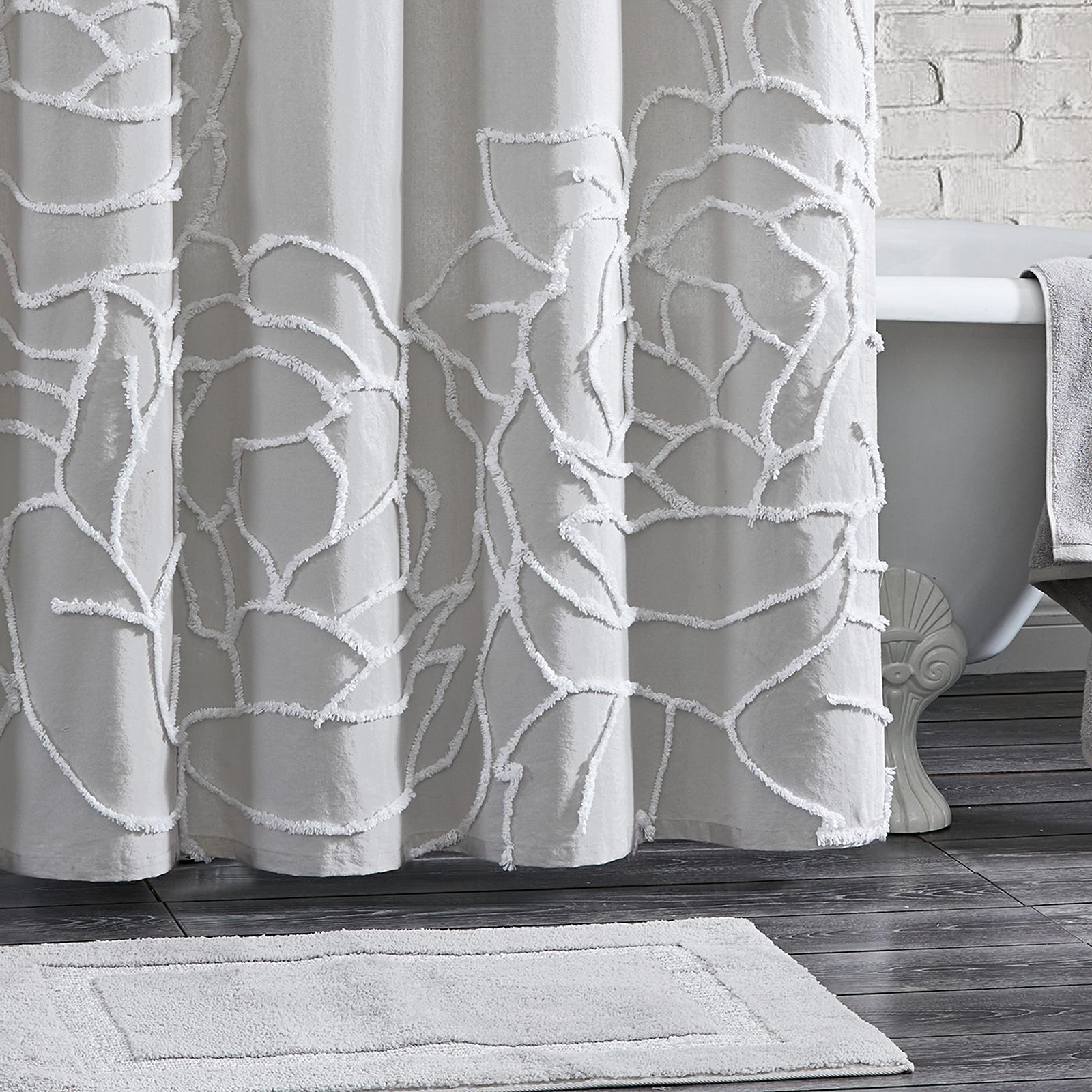 Chenille Rose Shower Curtain