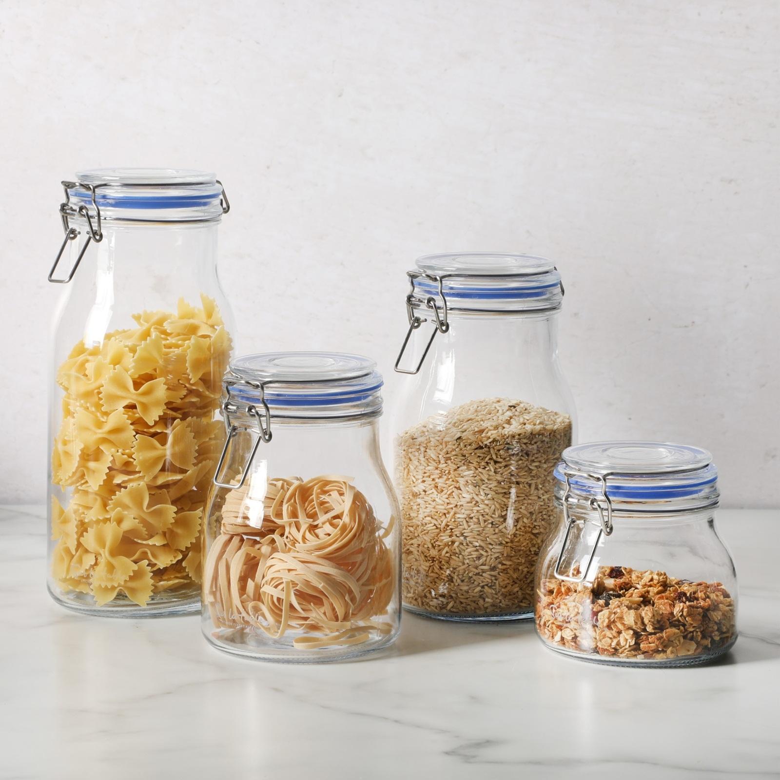 Lyon Court 4-Piece Canister Set with Airtight Trigger Clamp Lids 1 Lyon Court 4-Piece Canister Set with Airtight Trigger Clamp Lids