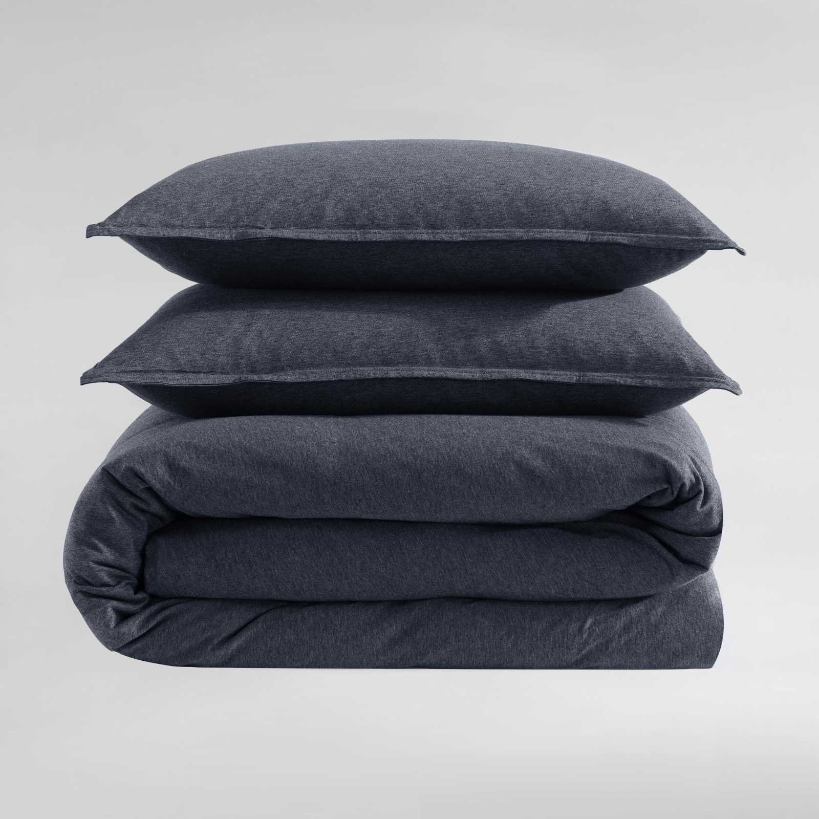 Modern Melange Cotton 3-Piece Comforter Set 2 Modern Melange Cotton 3-Piece Comforter Set