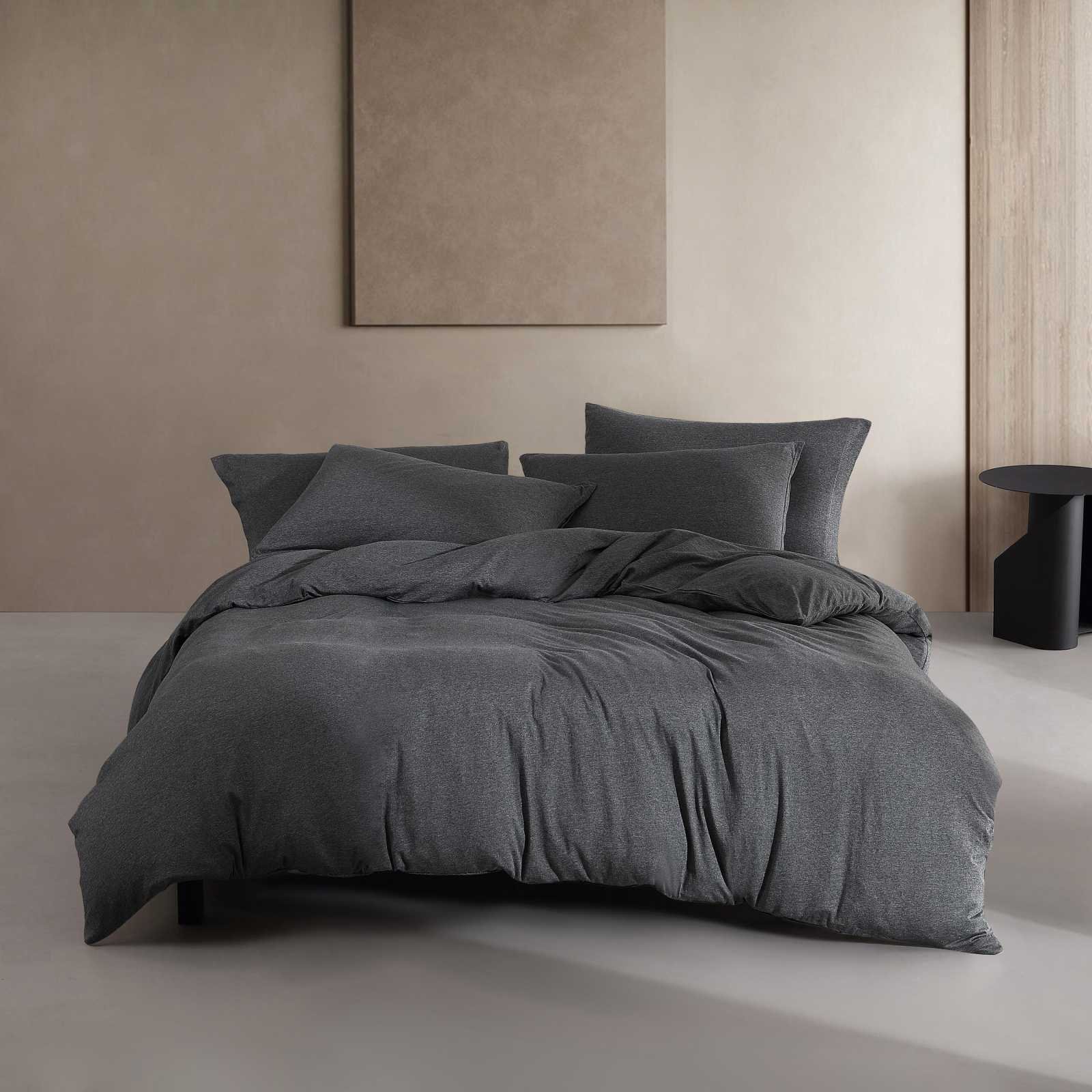 Modern Melange Cotton 3-Piece Comforter Set 3 Modern Melange Cotton 3-Piece Comforter Set