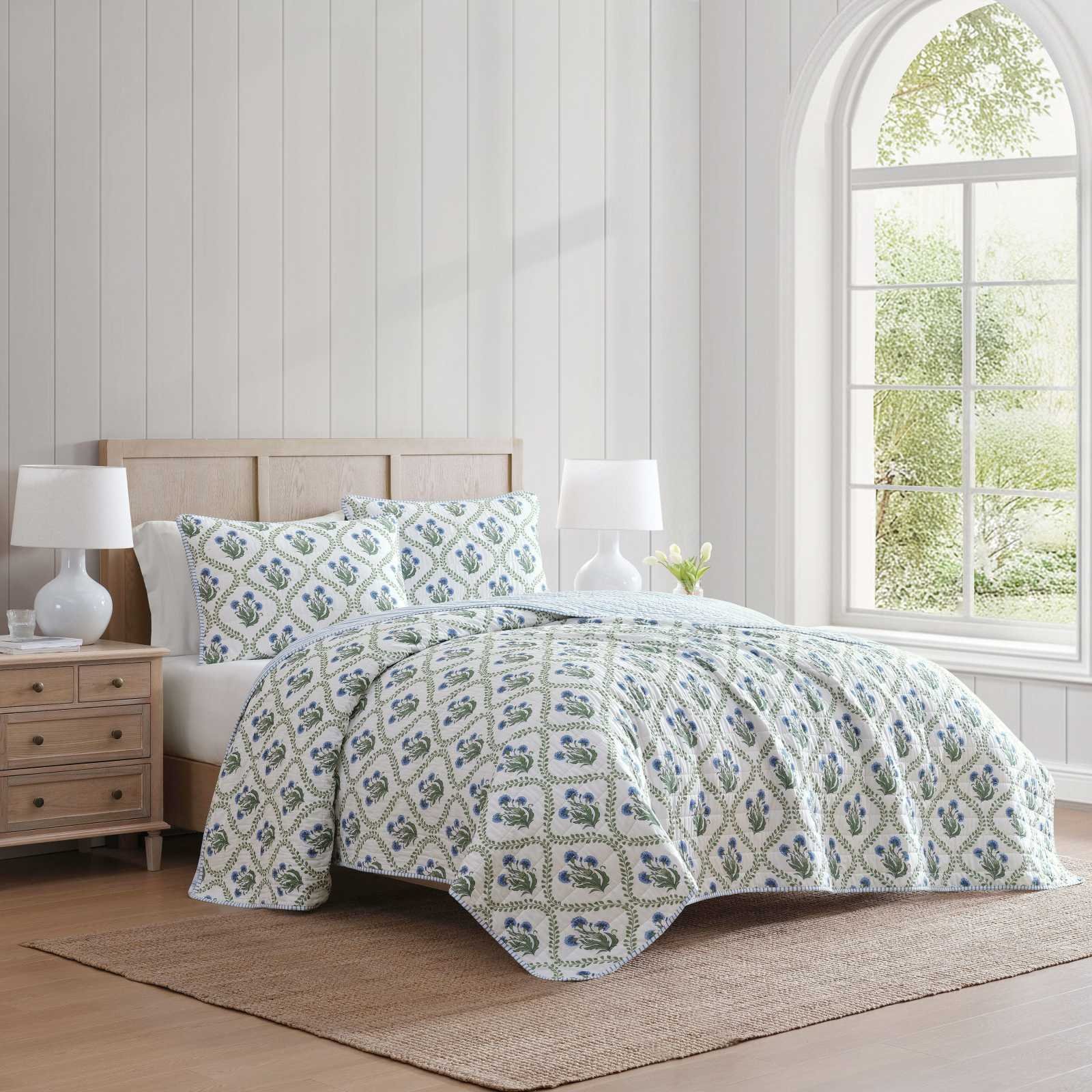 Chloe Cotton Percale 3-Piece Quilt Set 9 Chloe Cotton Percale 3-Piece Quilt Set