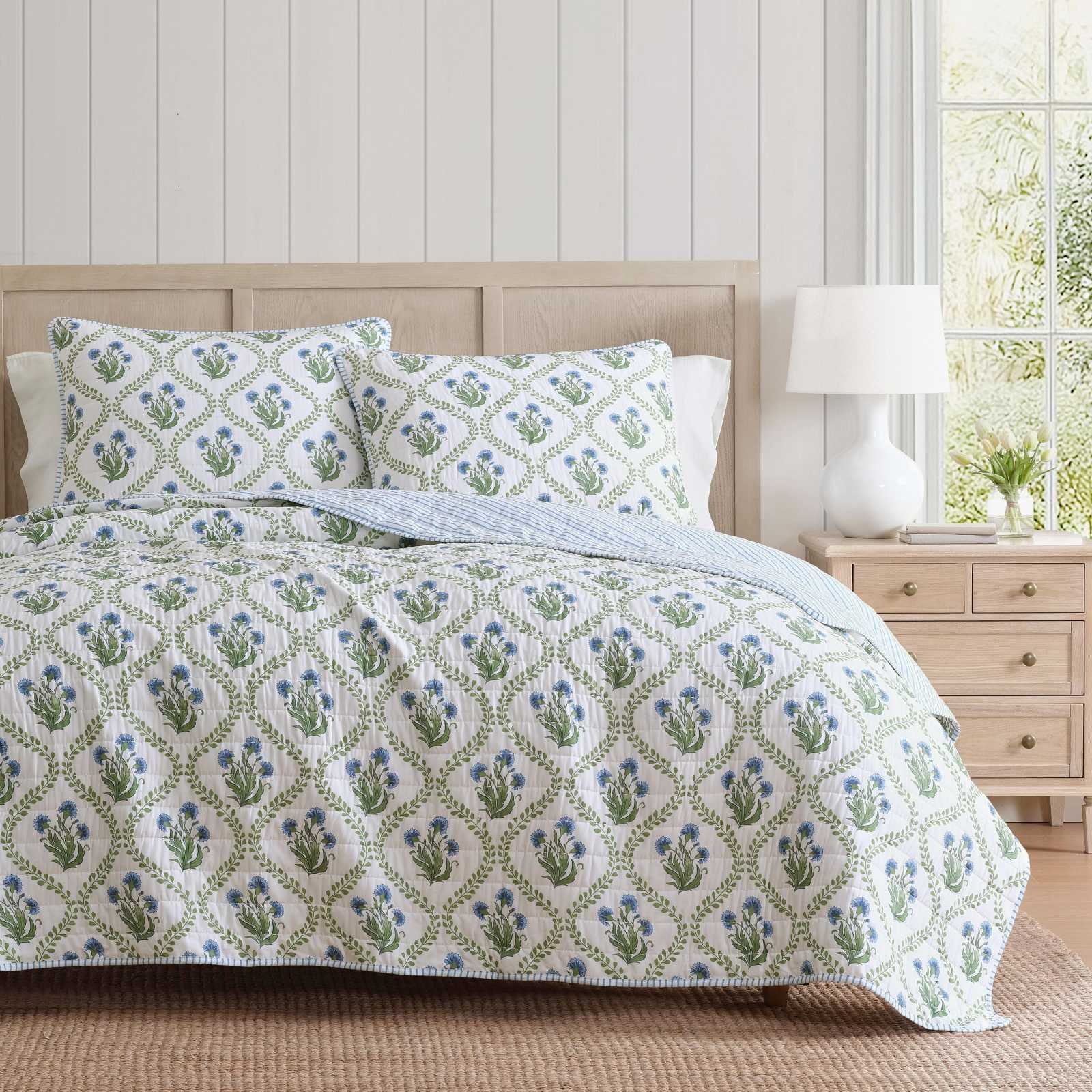 Chloe Cotton Percale 3-Piece Quilt Set 4 Chloe Cotton Percale 3-Piece Quilt Set