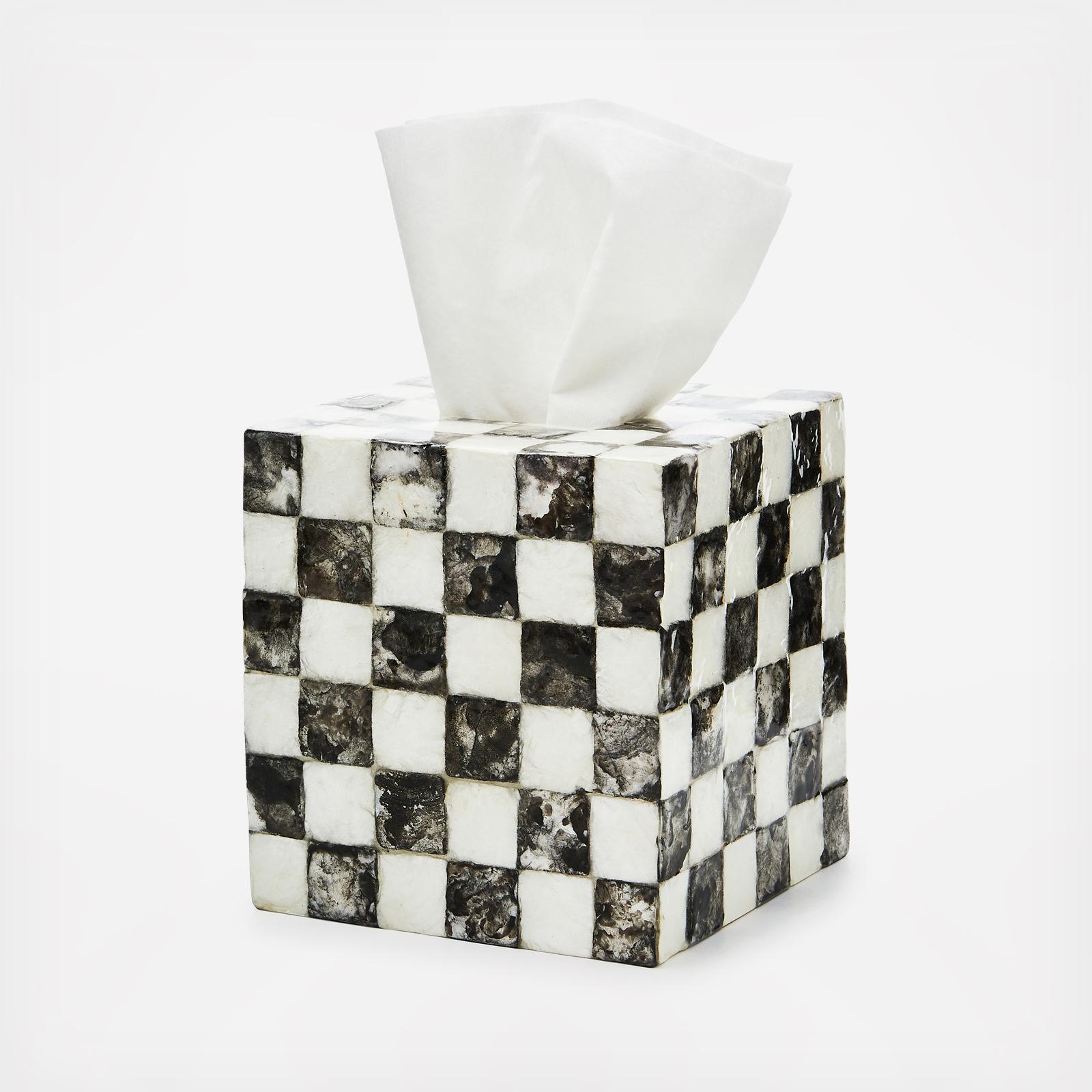 Courtly Check Capiz Boutique Tissue Box Cover