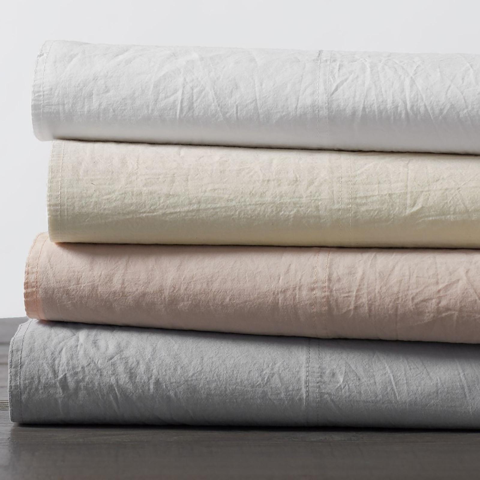 Organic Crinkled Percale Fitted Sheet 2 Organic Crinkled Percale Fitted Sheet